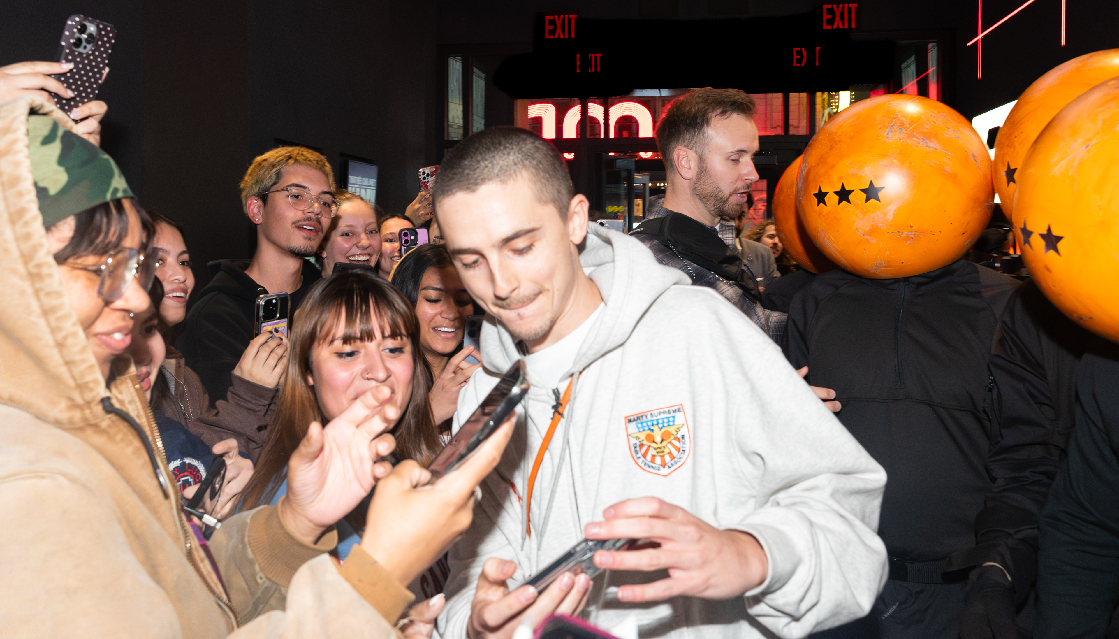 NEW YORK, NEW YORK - OCTOBER 10, 2025: Timothée Chalamet attends a special 30-minute screening of Marley Supreme at Regal Times Square in New York City.