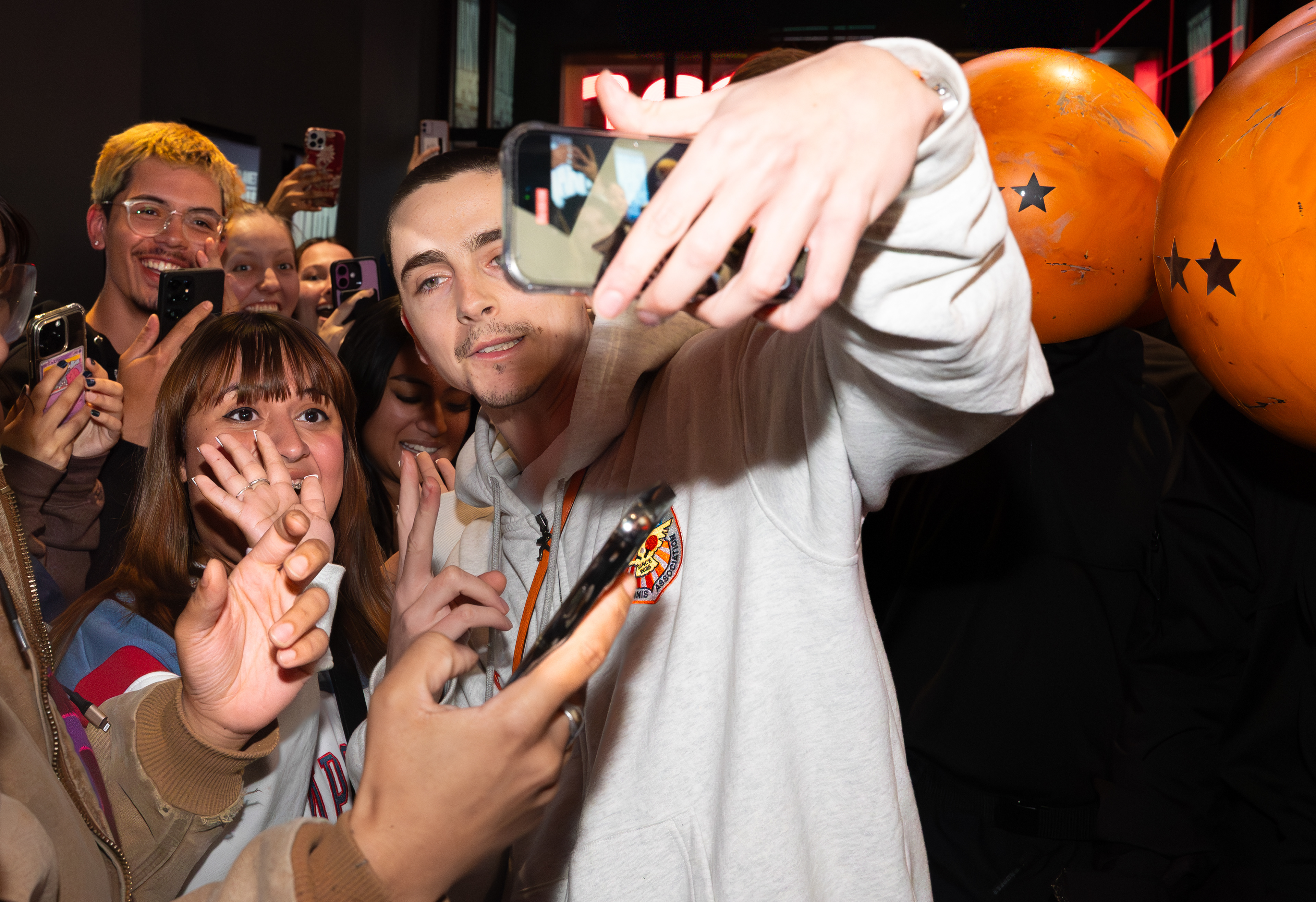 NEW YORK, NEW YORK - OCTOBER 10, 2025: Timothée Chalamet attends a special 30-minute screening of Marley Supreme at Regal Times Square in New York City.