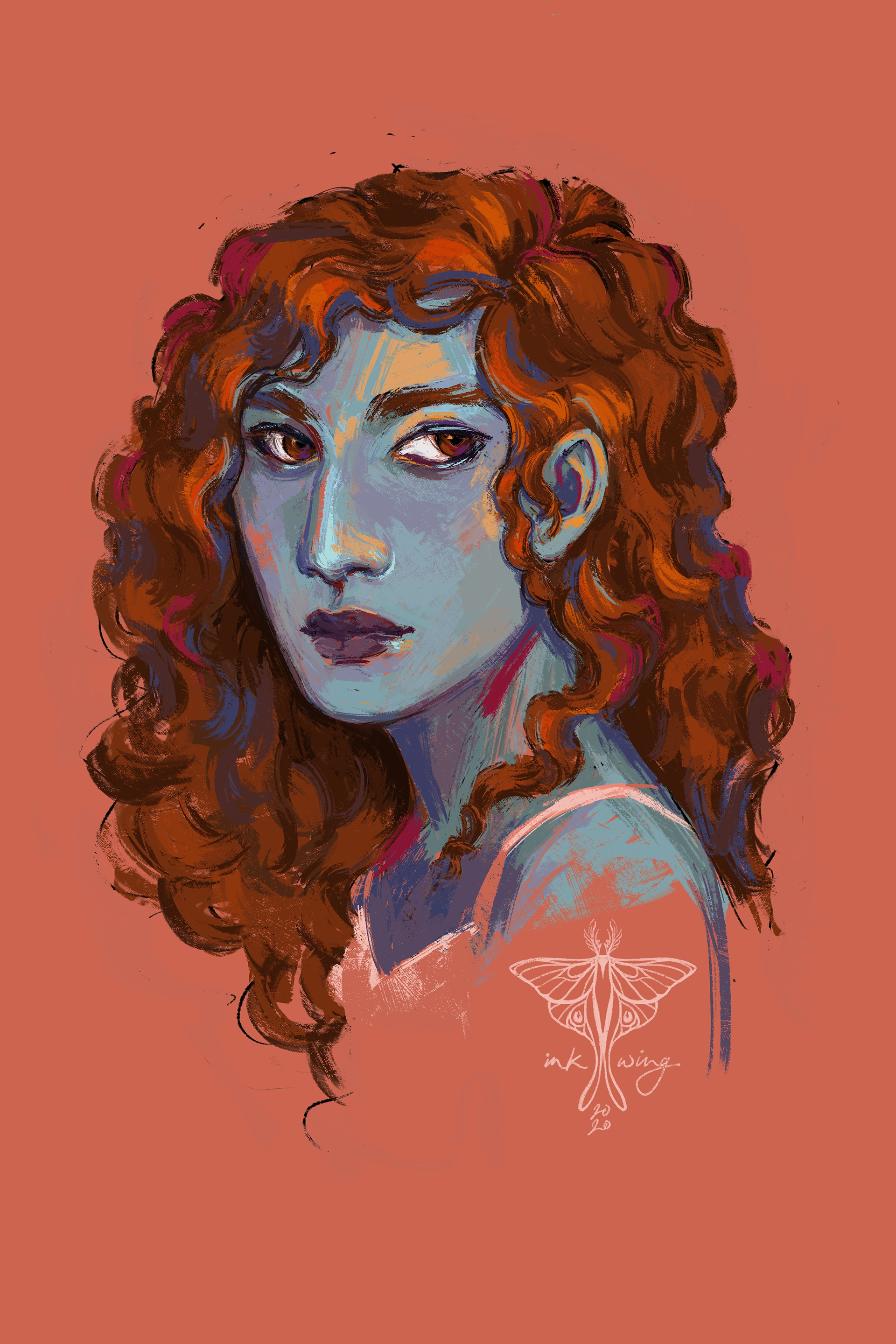 Sarai with blue skin