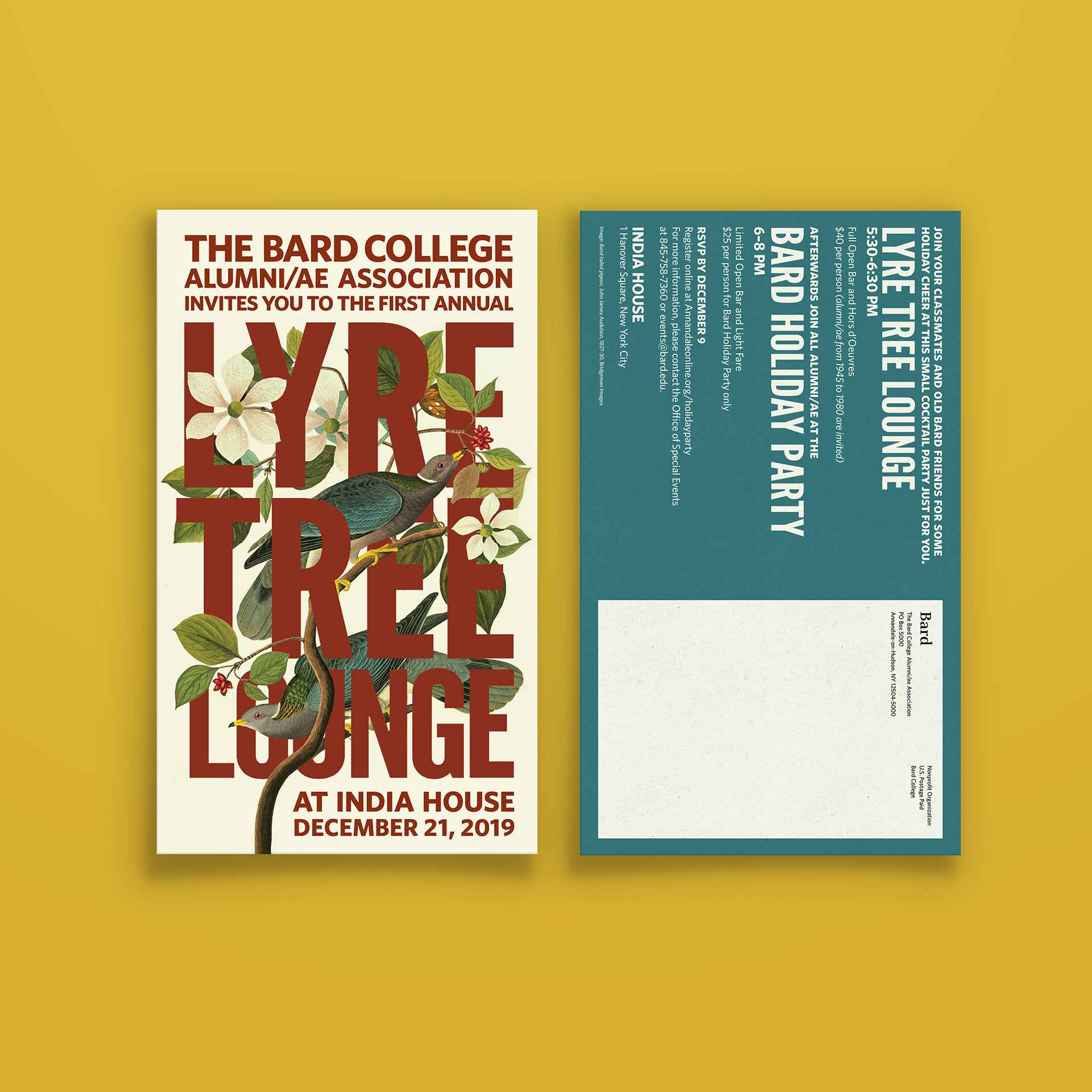 Lyre Tree Loung Invitation (Front and Back)