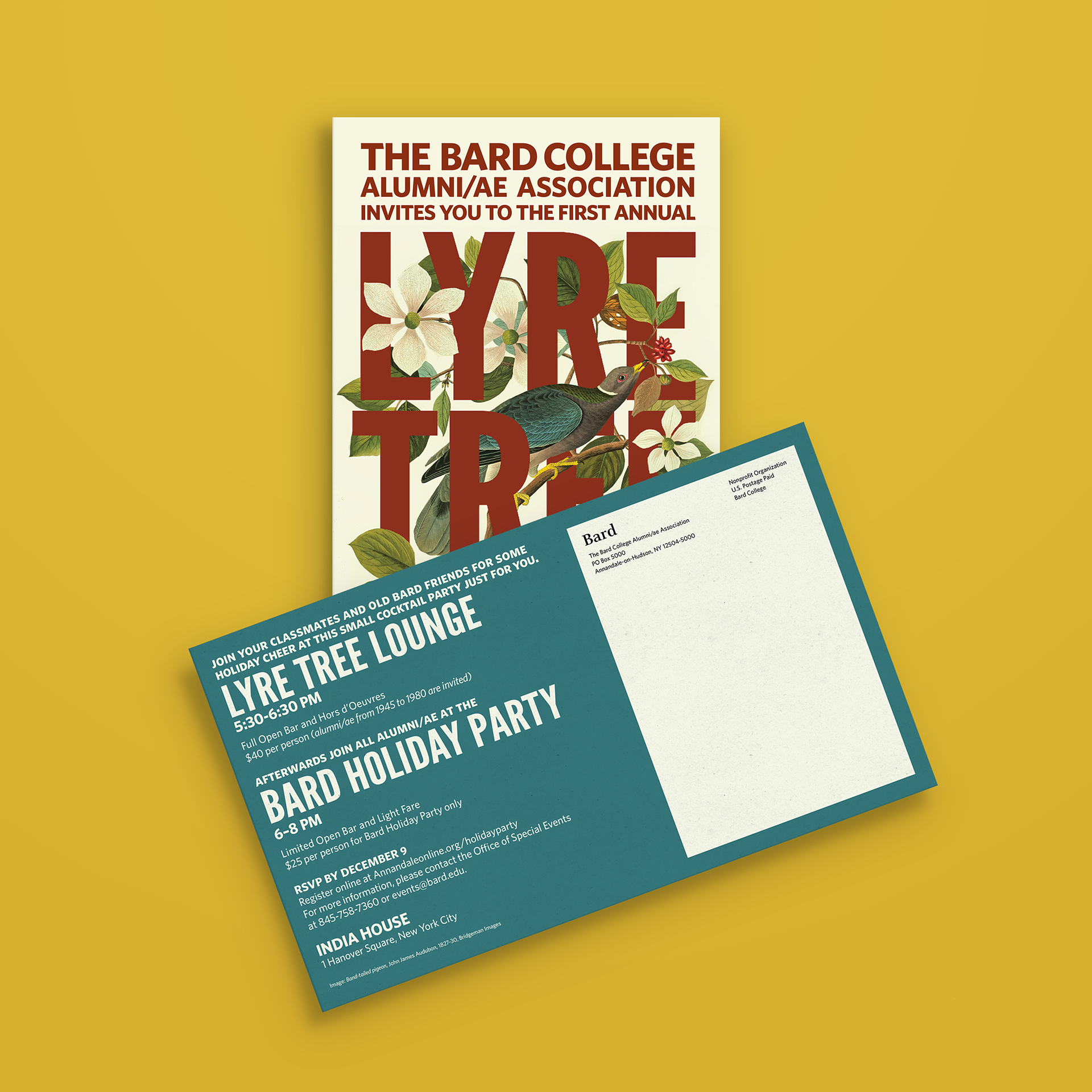 Lyre Tree Lounge Invitation (Front and Back)