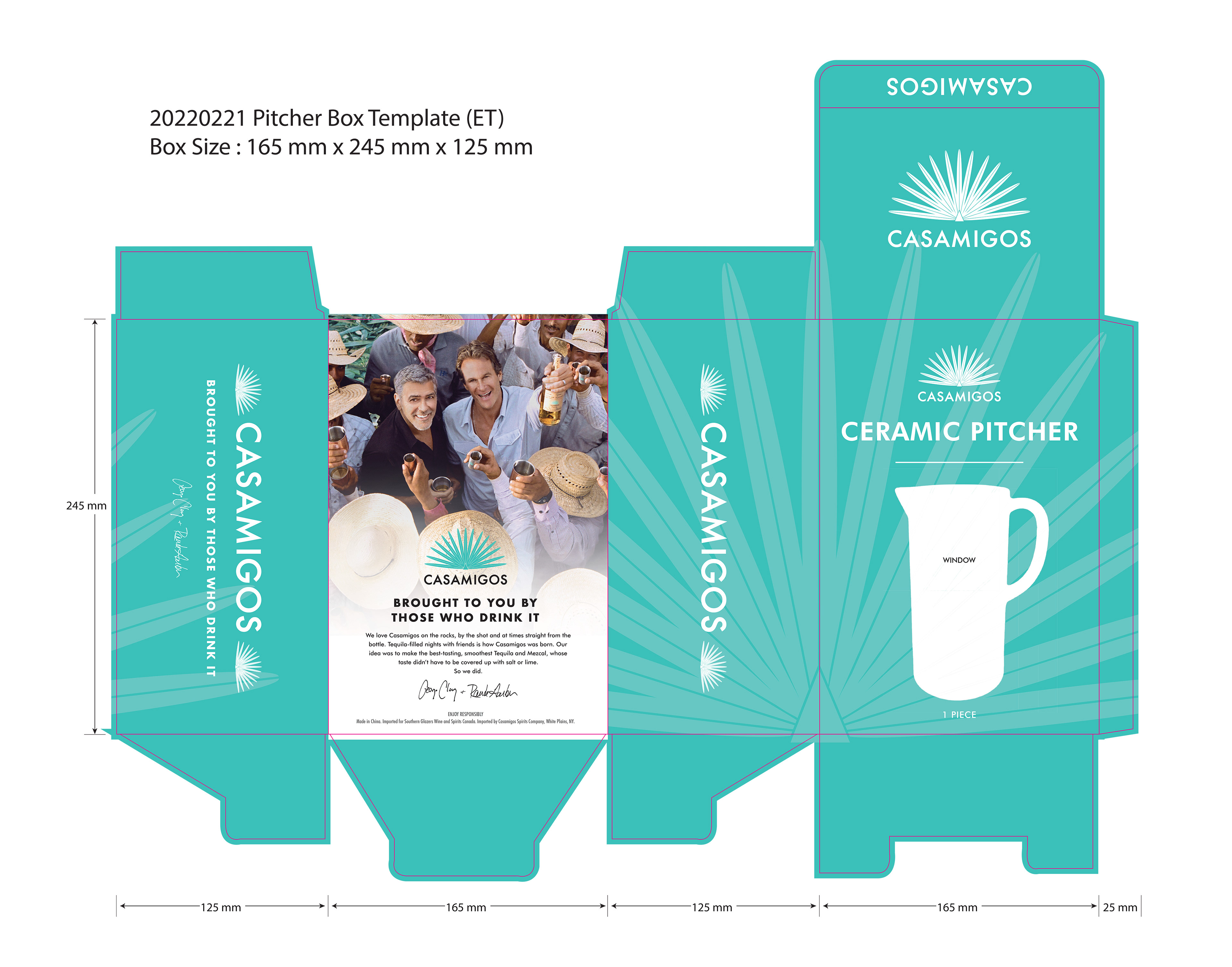 Casamigos Ceramic Pitcher Packaging