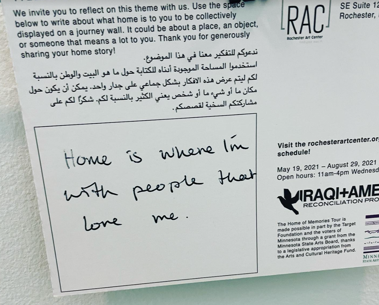 Interactive "home" wall