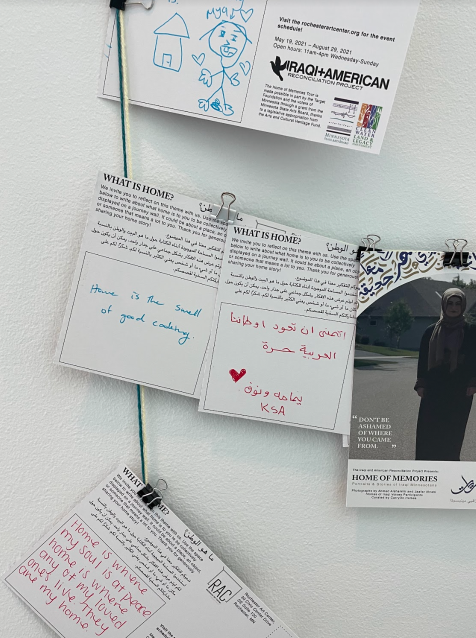 Interactive "home" wall