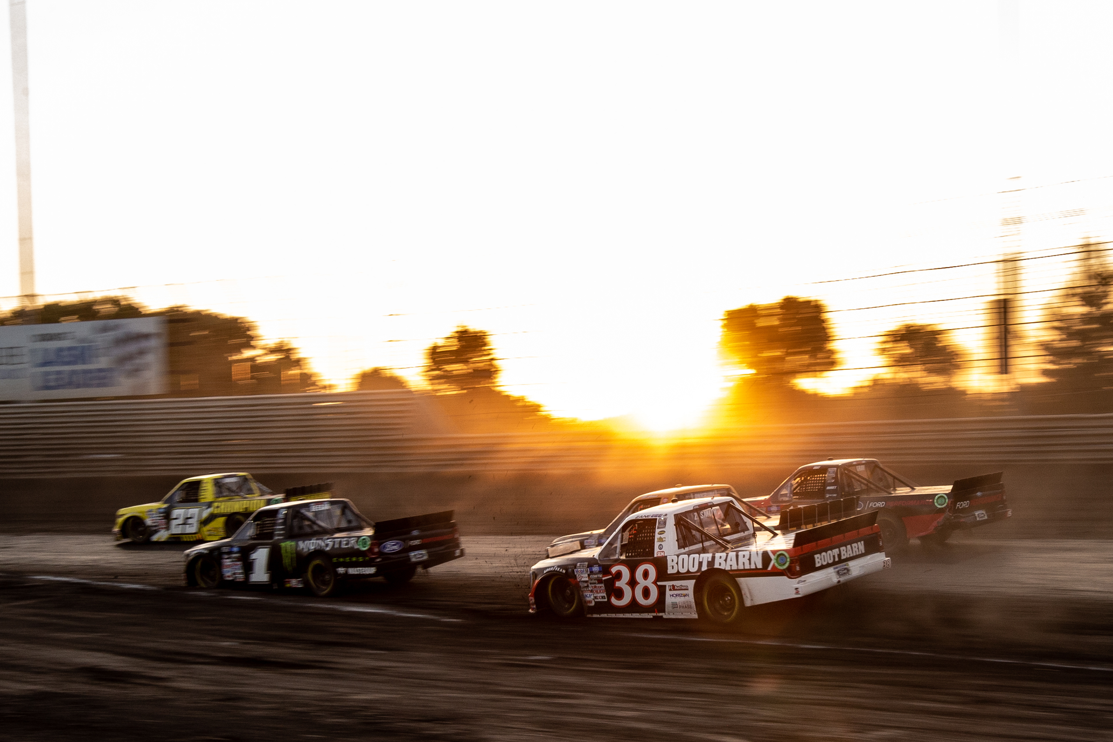 NASCAR Gander RV and Outdoors Truck Series driver Zane Smith (38) during the Clean Harbors 150 NASCAR Camping World Truck Series Race at Knoxville Raceway in Knoxville, Iowa on Saturday, June 18, 2022.