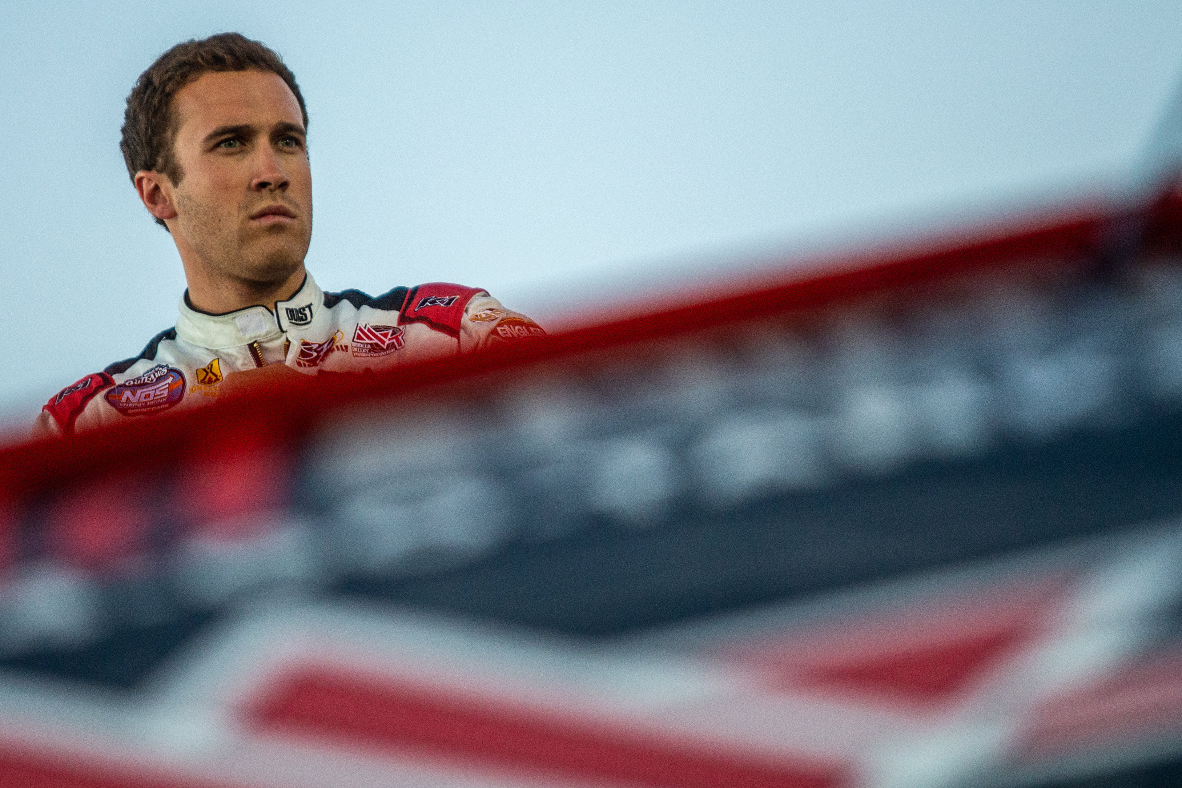 Carson Macedo (41), of Lemoore, California, during the 60th Annual NOS Energy Drink Knoxville Nationals presented by Caseys Championship Night at Knoxville Raceway in Knoxville, Iowa on Saturday, Aug. 14, 2021.