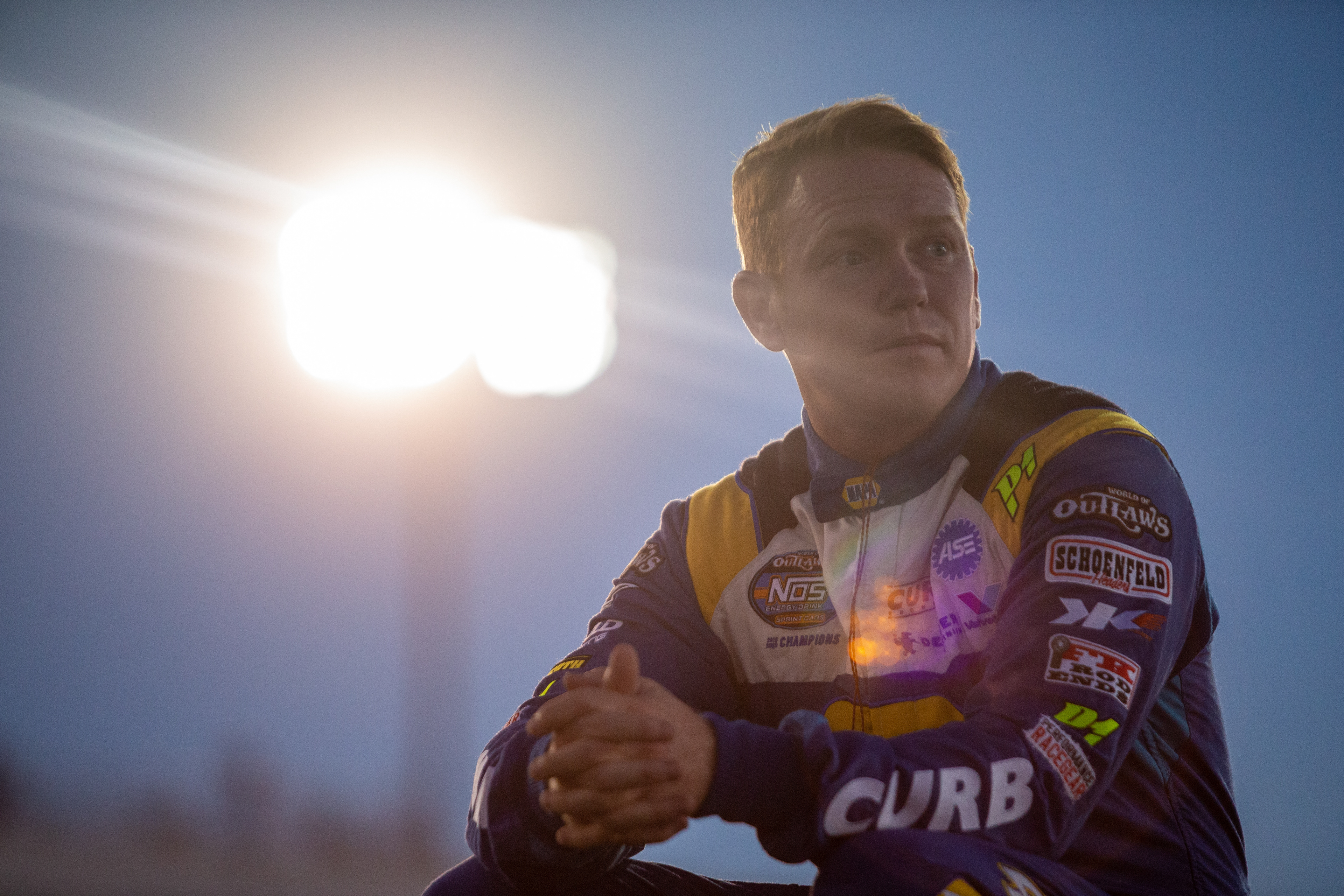 Brad Sweet (49), of Grass Valley, California, during the 60th Annual NOS Energy Drink Knoxville Nationals presented by Caseys Championship Night at Knoxville Raceway in Knoxville, Iowa on Saturday, Aug. 14, 2021.