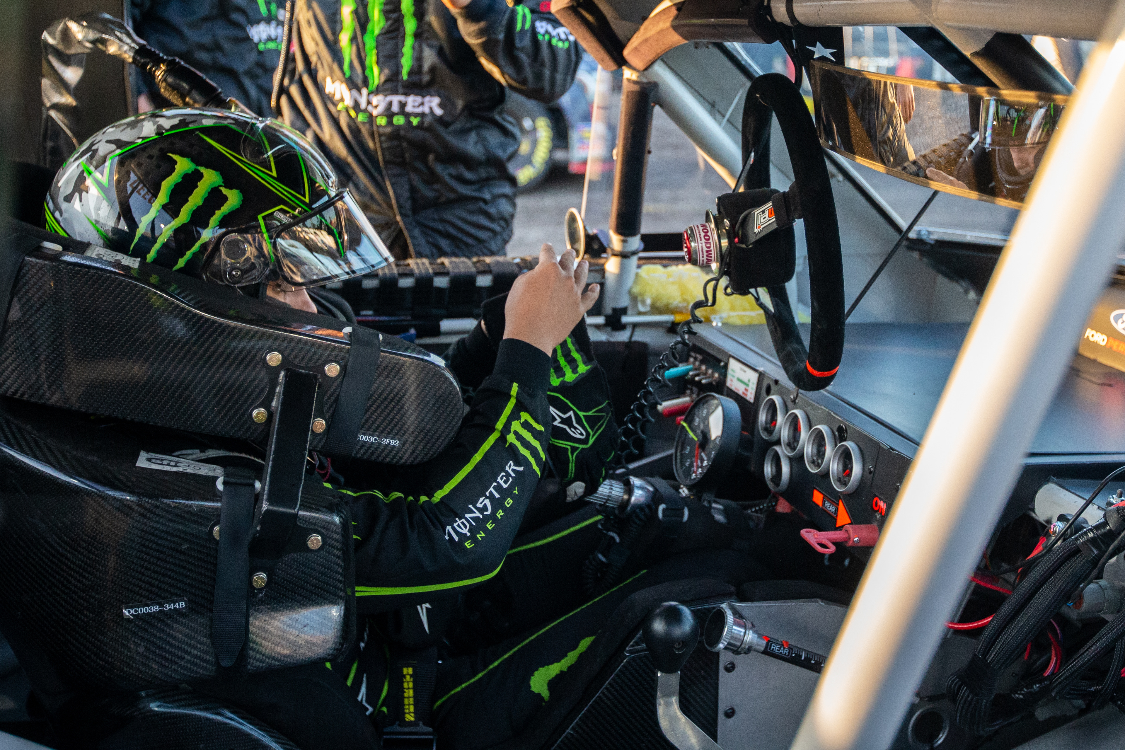 NASCAR Gander RV and Outdoors Truck Series driver Hailie Deegan (1) during the Clean Harbors 150 NASCAR Camping World Truck Series Race at Knoxville Raceway in Knoxville, Iowa on Saturday, June 18, 2022.