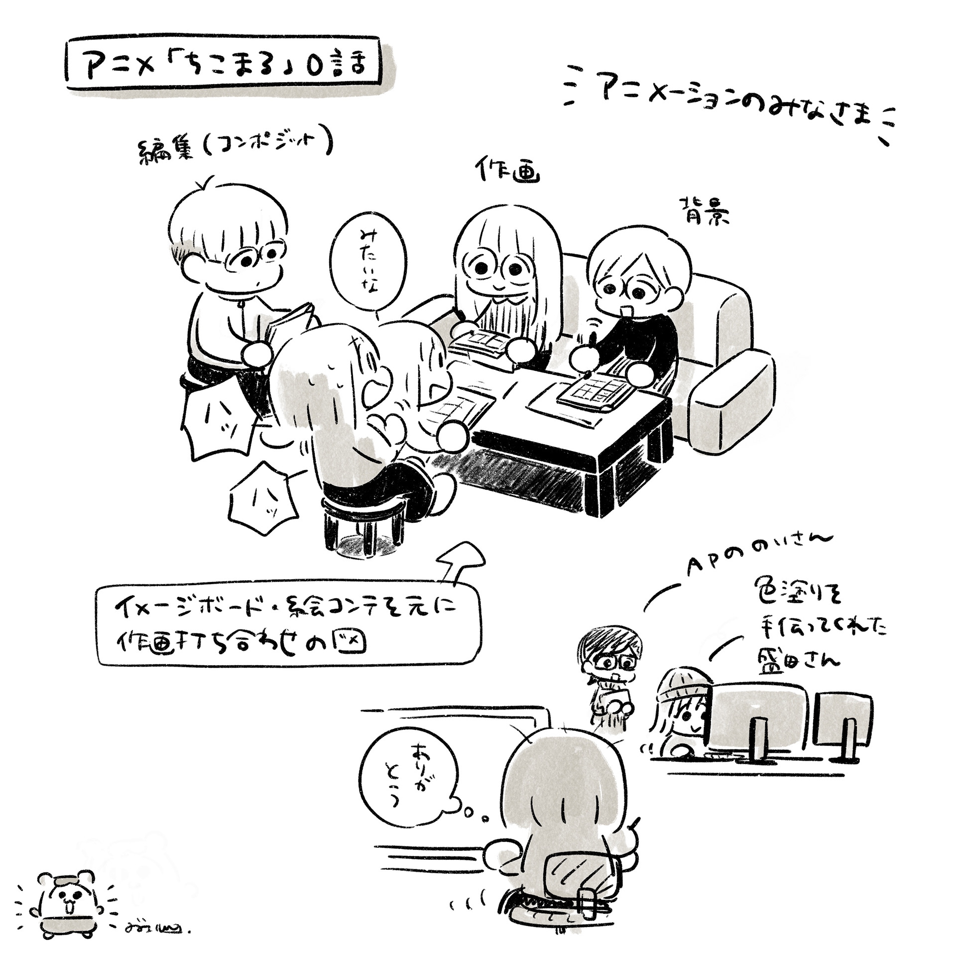 アニメちこまる制作の様子1