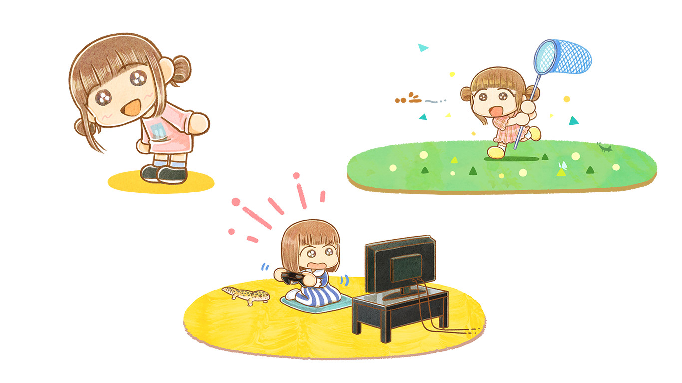 声優・安井咲希さんのYouTube動画「#安井生活」カットイラスト