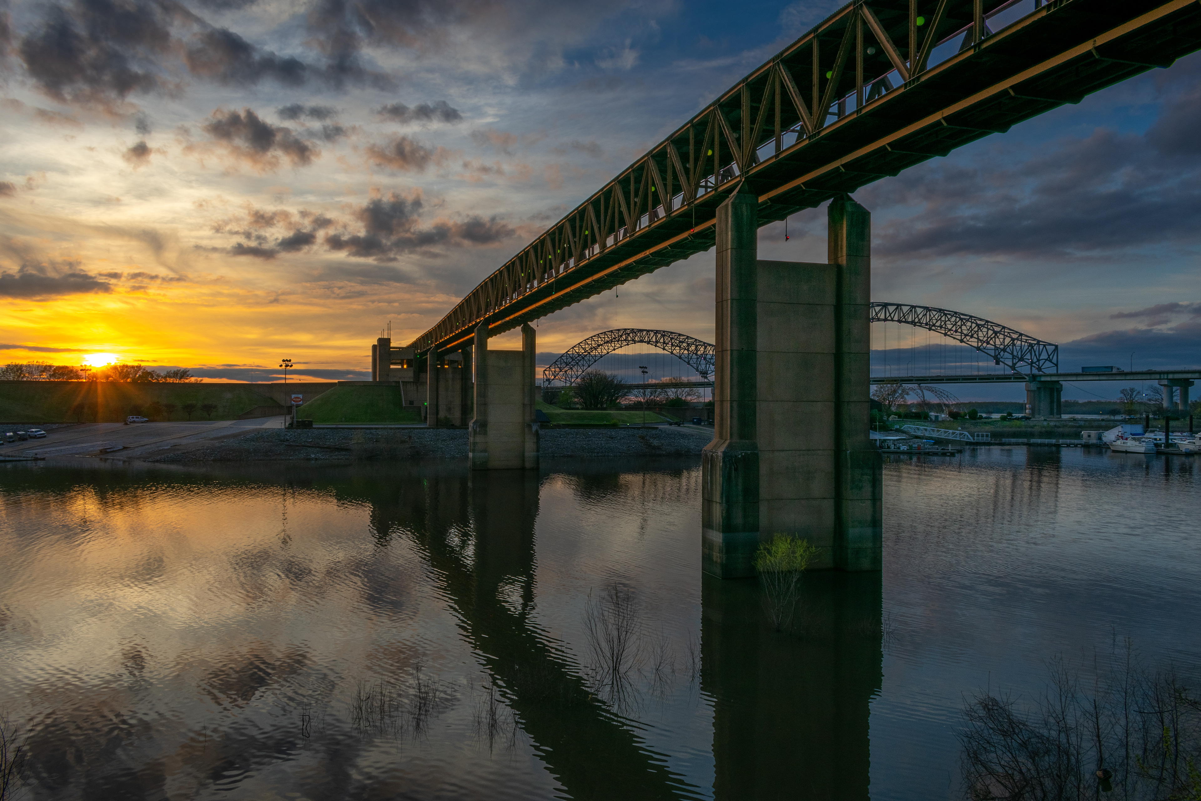 View of Mud Island Park, April 2019