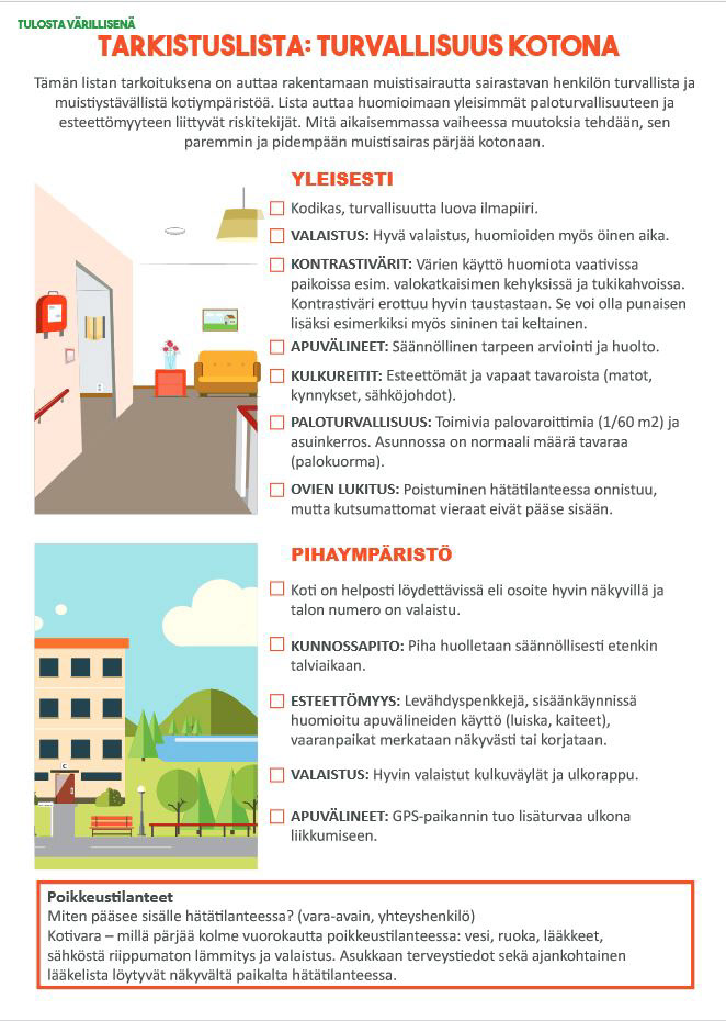 Tarkistuslista: Turvallisuus kotona. Kuvat Karen Cipre ja Maija Haapakoski