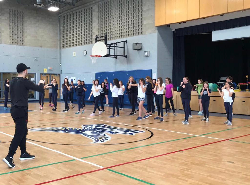 Teaching an Introduction to Boxing at an Etobicoke middle school