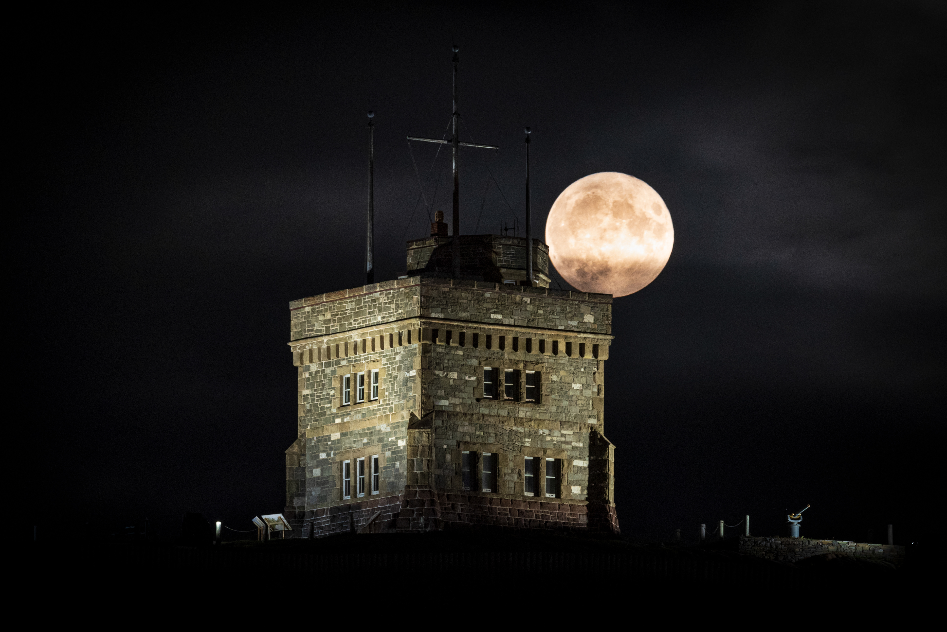 Cabot Tower and the Rising Moon