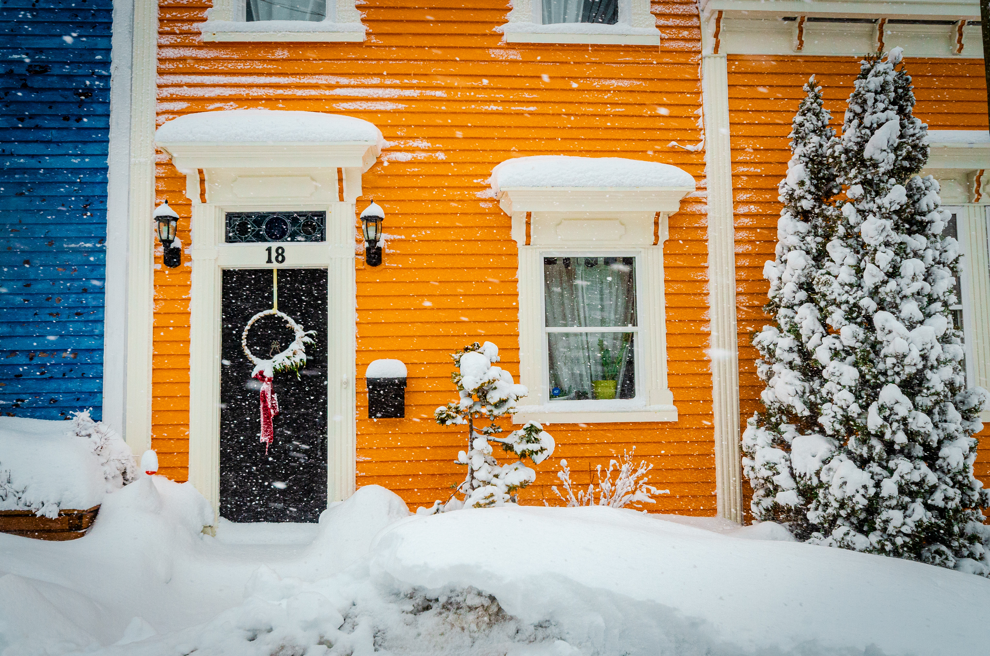 Snowy Row House