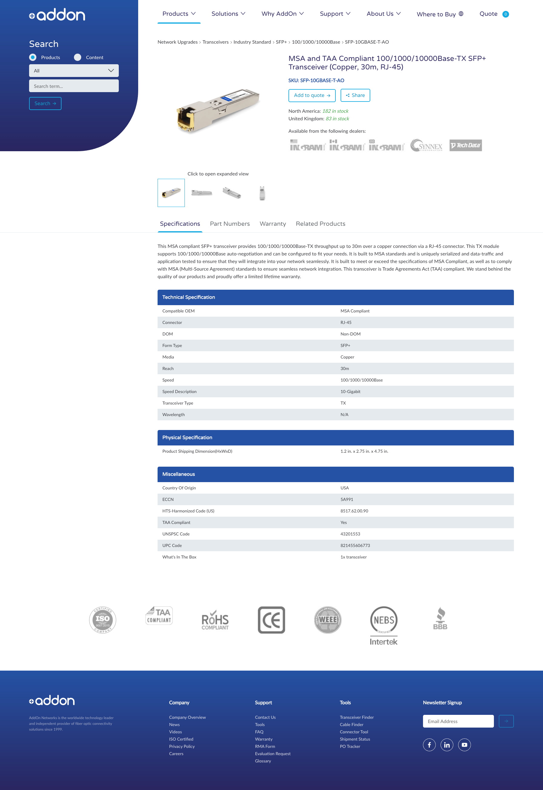 Product page