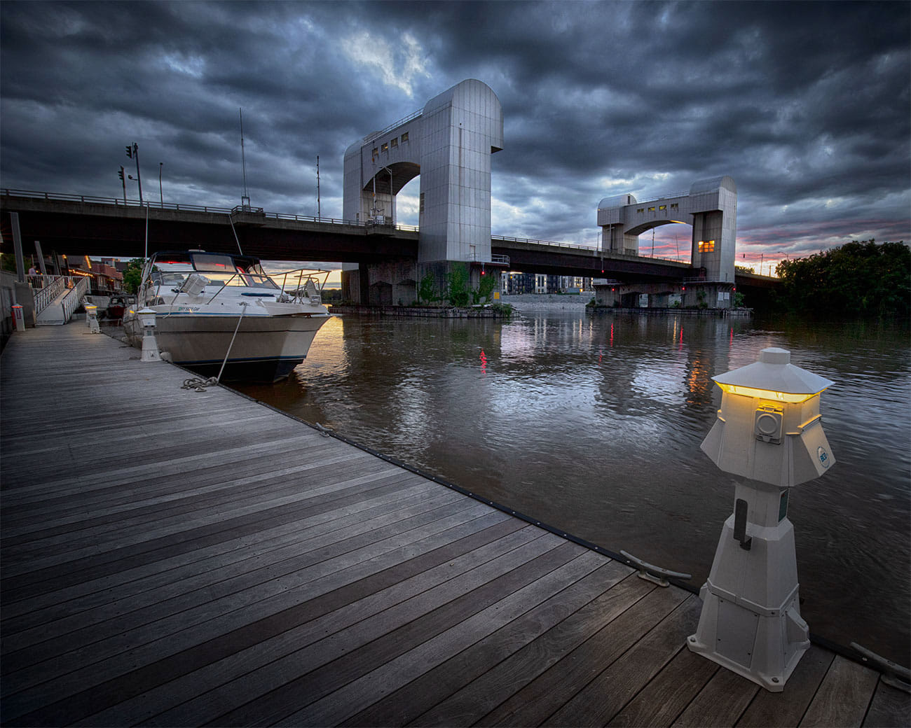 Troy Marina and The Green Island Bridge