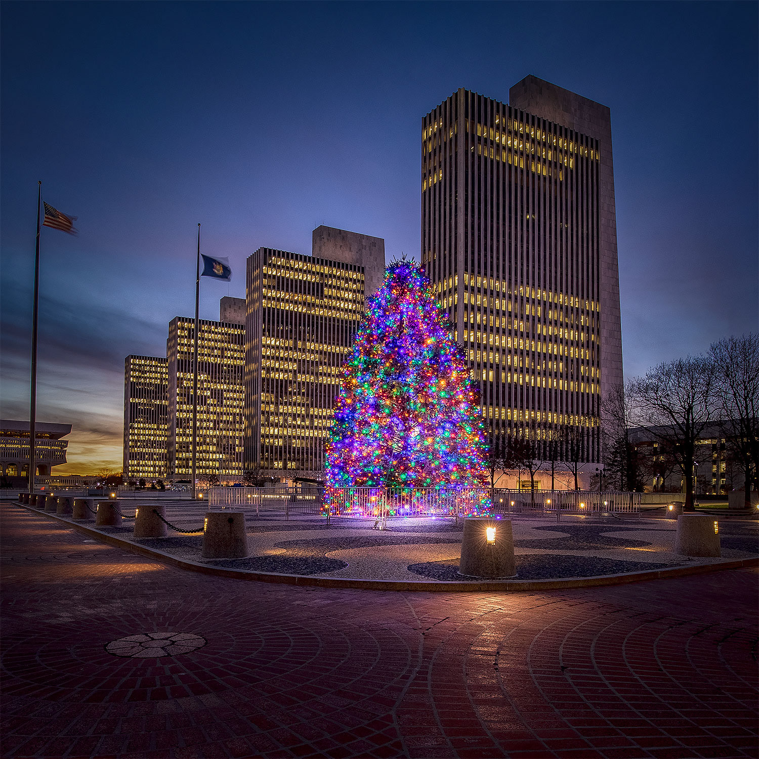 Capitol Christmas Tree Empire Plaza Albany