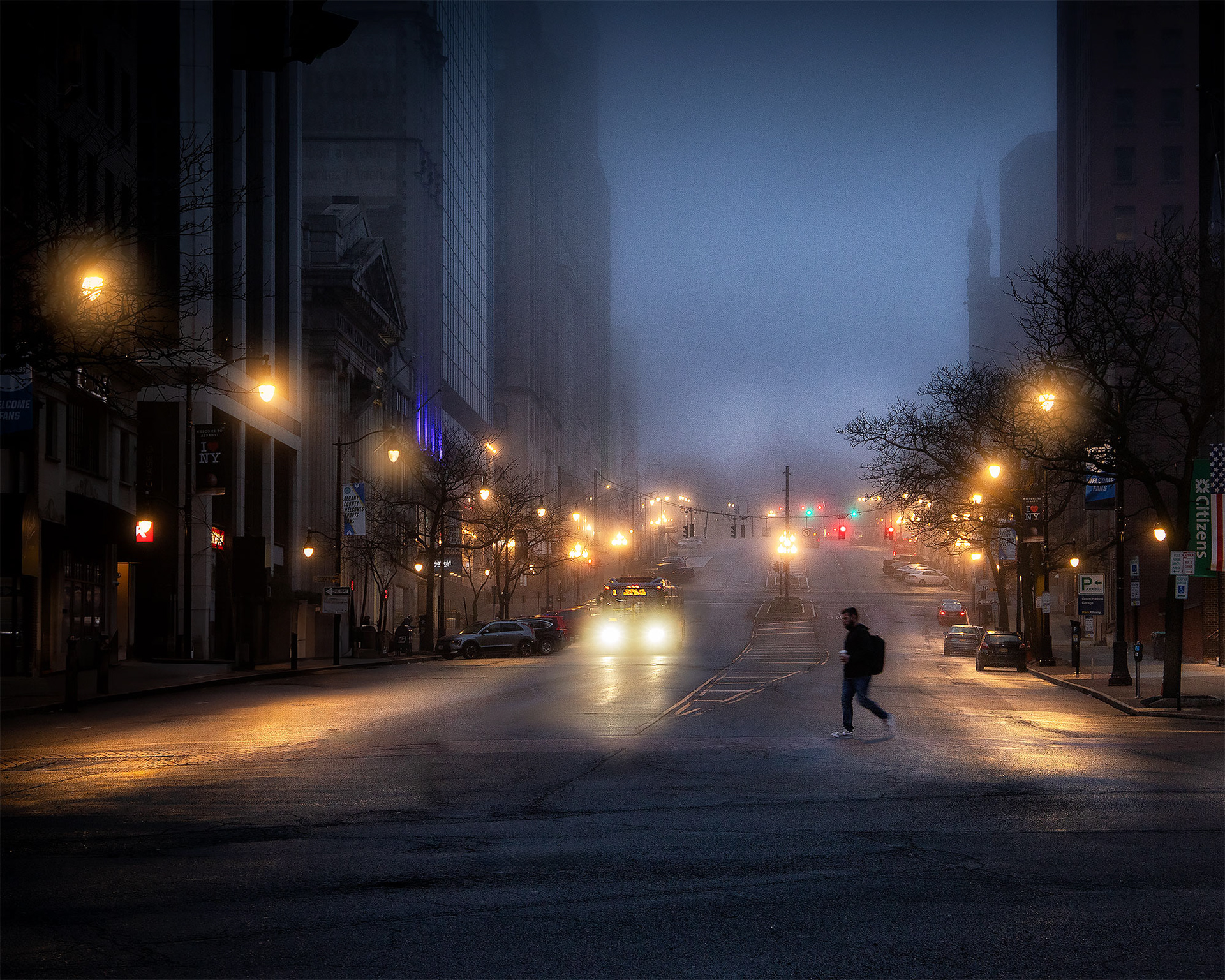 A Foggy Morning II Downtown Albany