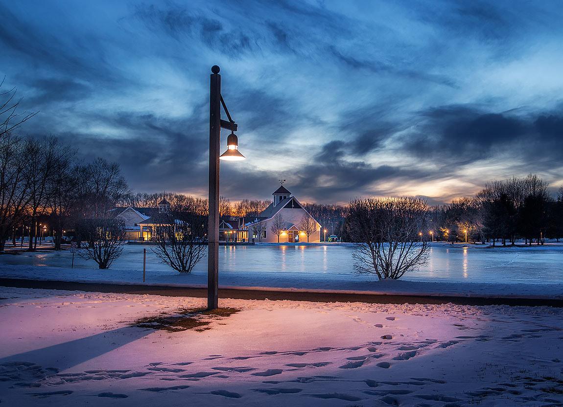 Winter Sunset At The Crossings