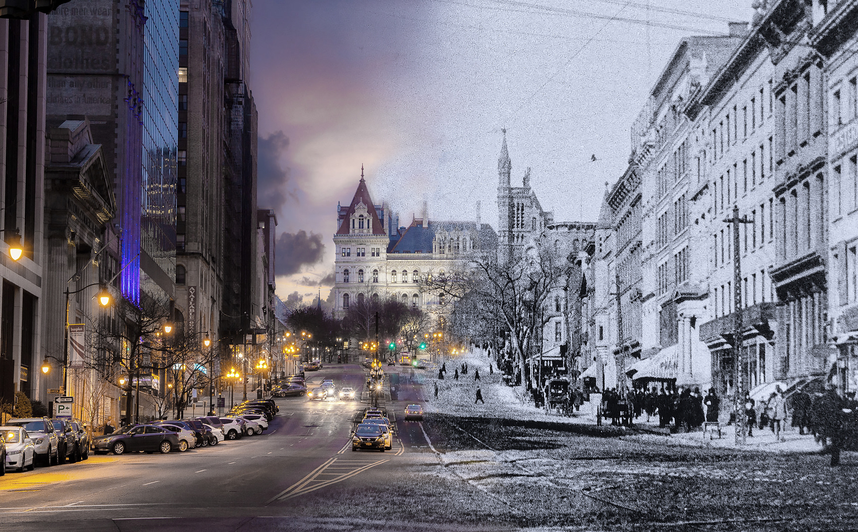 Albany, Then & Now I, State Street