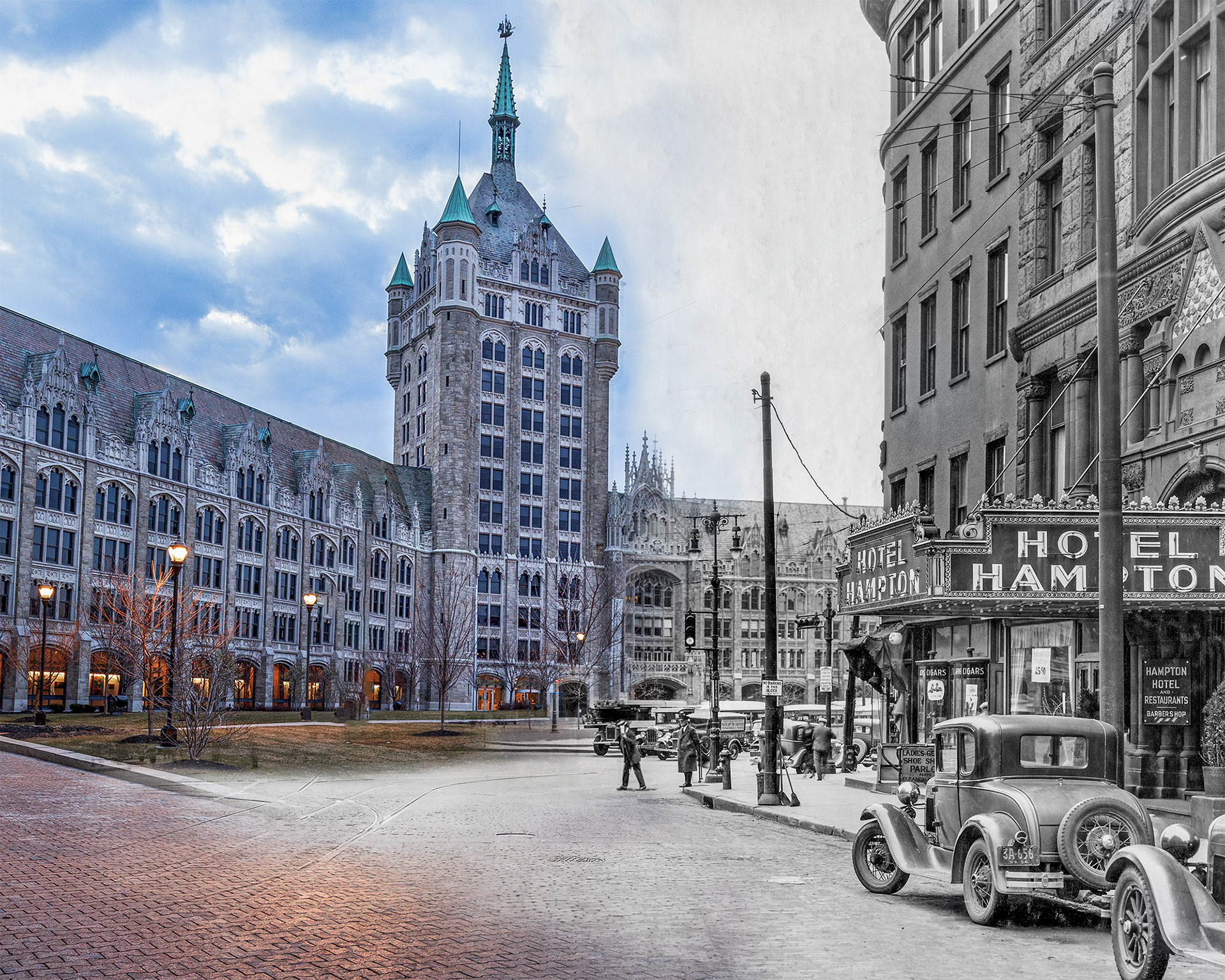 Corner of State & Broadway Then & Now