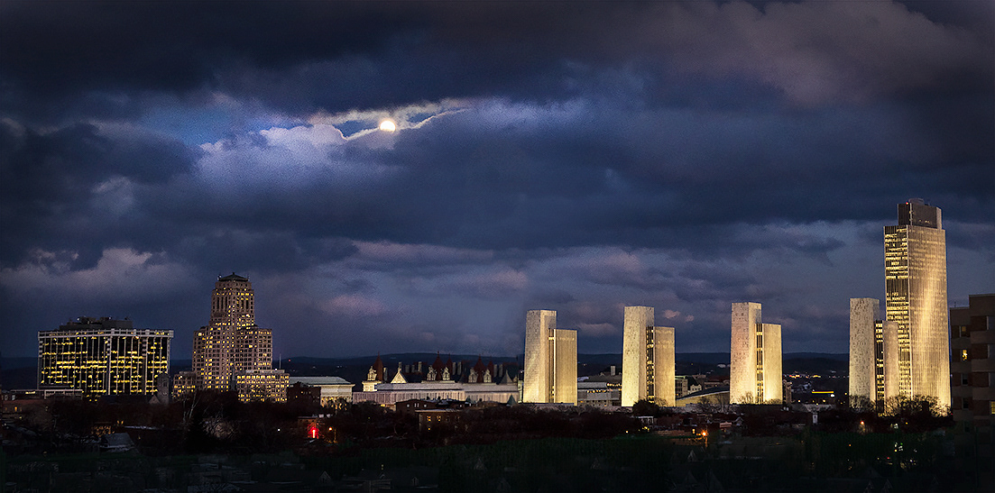 The Moon Over The City