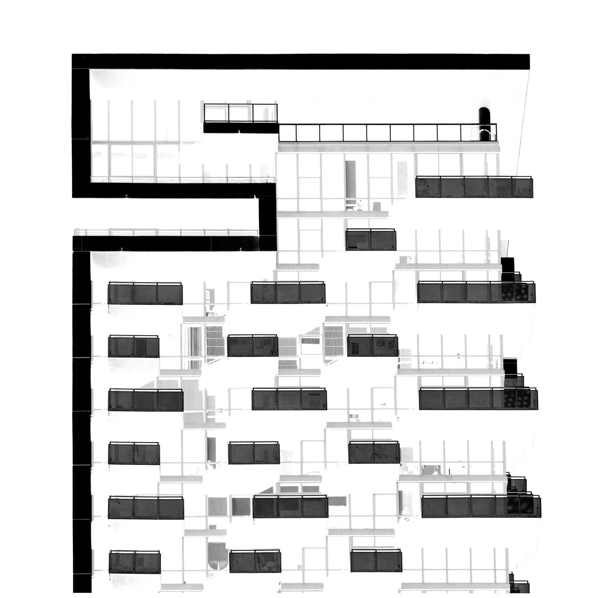 235 W Van Buren, Chicago (High-Contrast Negative)