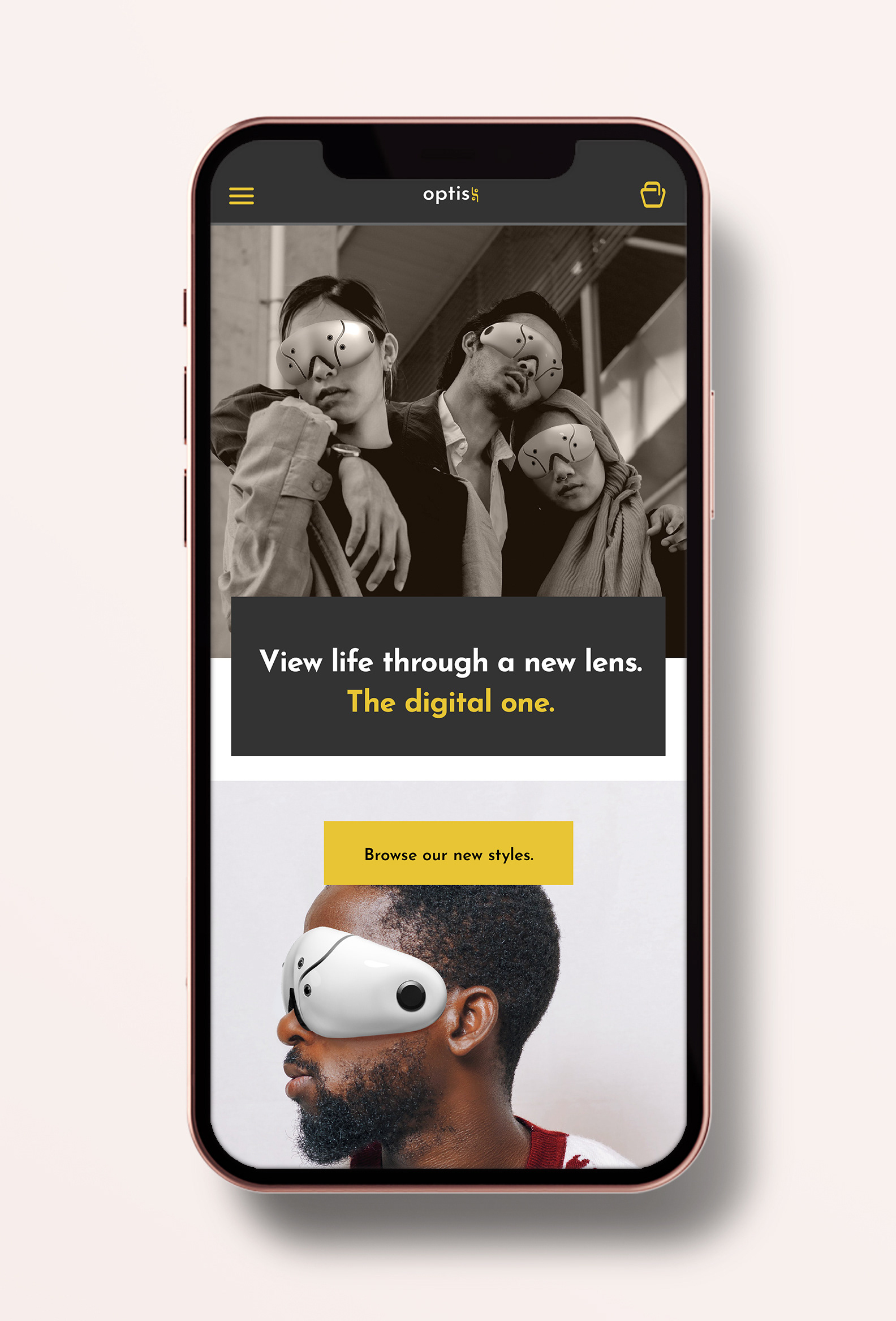 Webstore design / mobile mockup