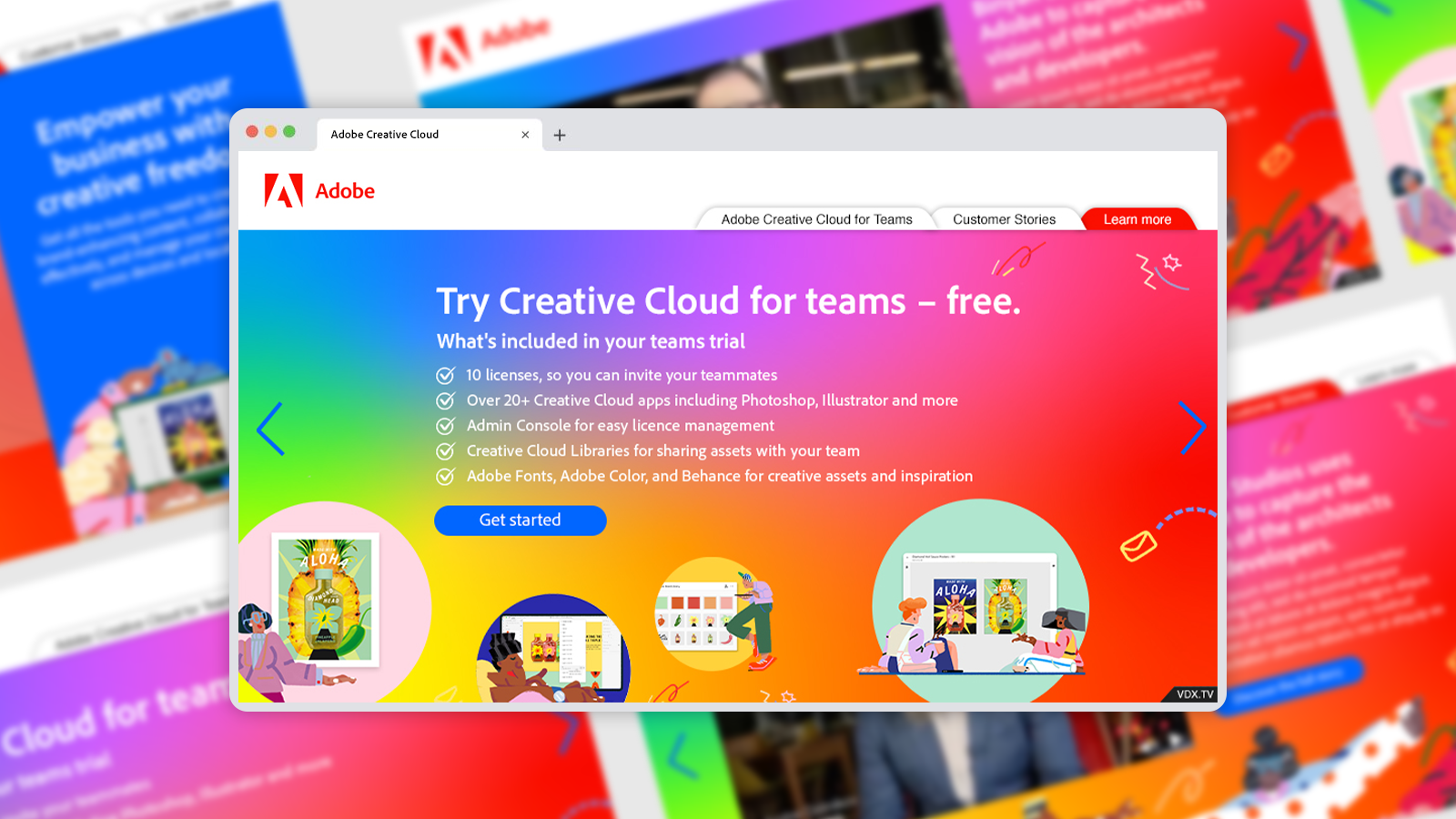 Adobe Creative Cloud Microsite (via VDK)