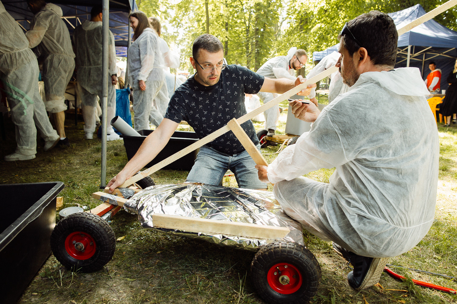 Firmowy event integracyjny - wyścig rydwanów DIY z Gwiezdnych Wojen, Kraków.