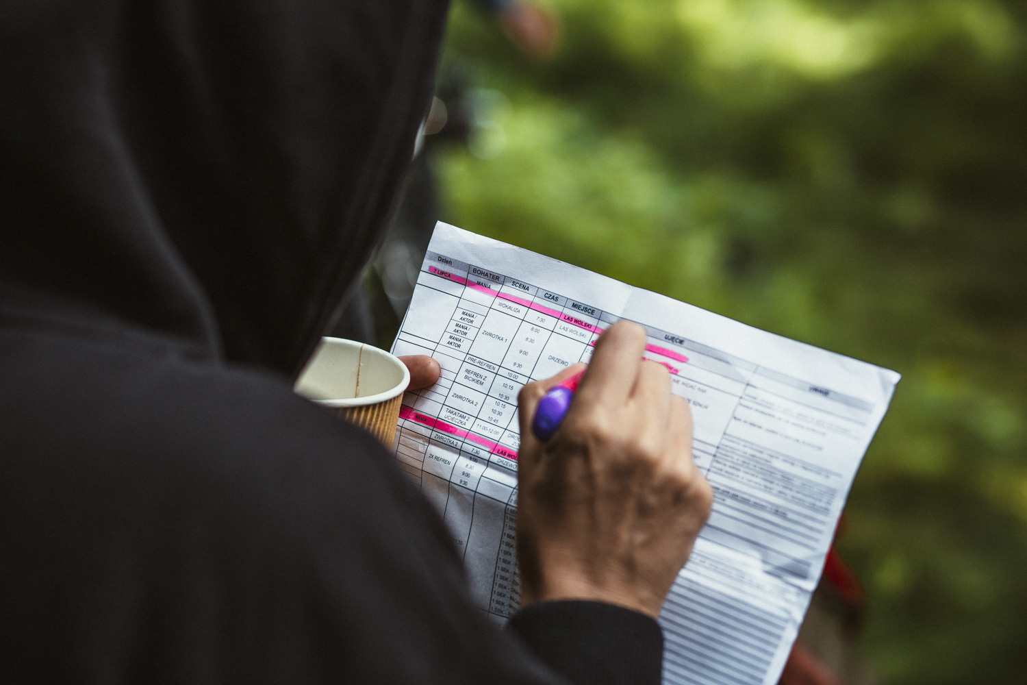 Plan zdjęciowy do teledysku reż. J. Tracz, E. Łapczyńska - Papaya Young Directors