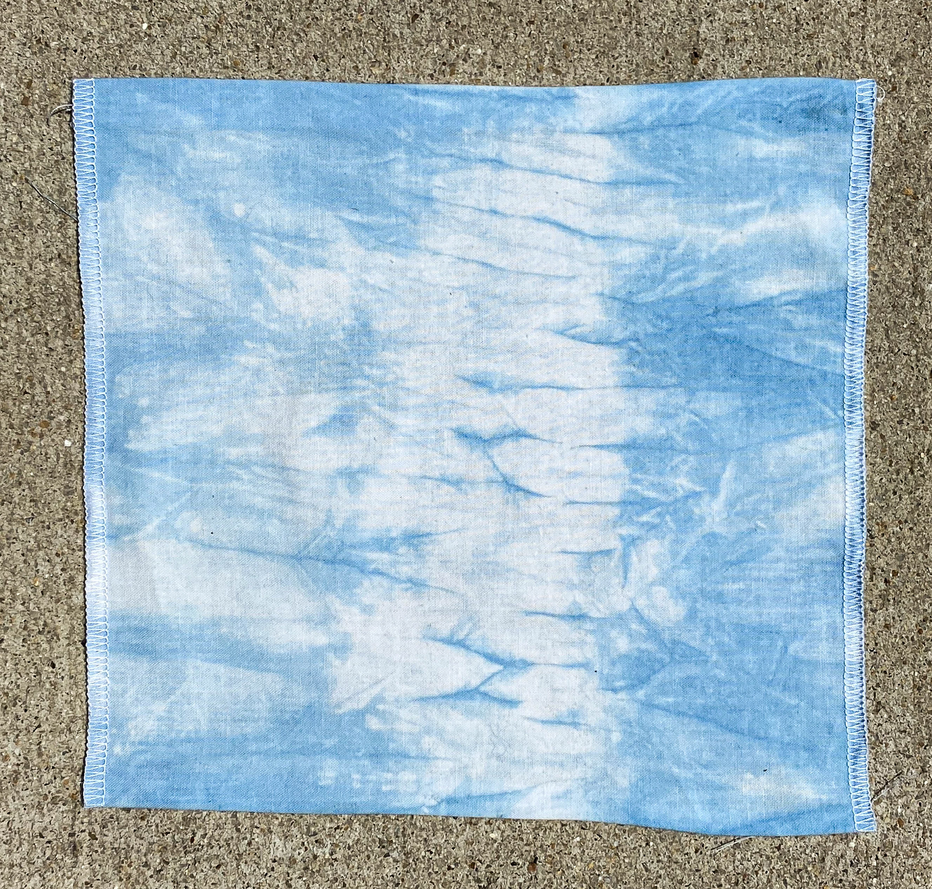 Stitch Resist using Natural Indigo on Cotton