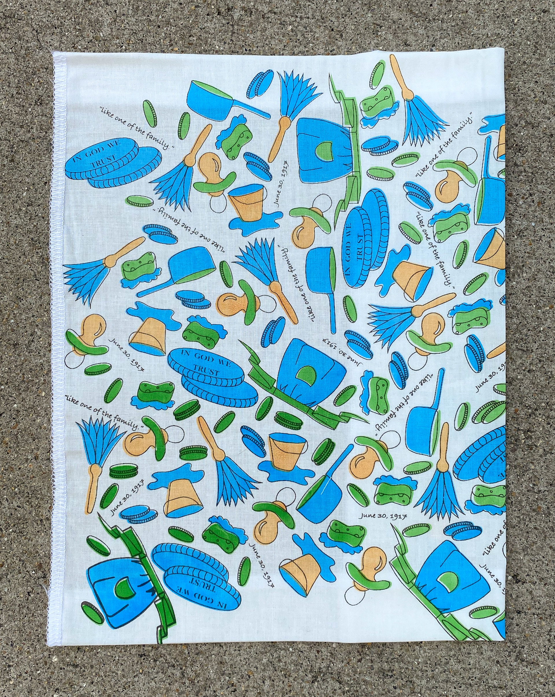 Screen Printed Commemorative Cloth, Version 2