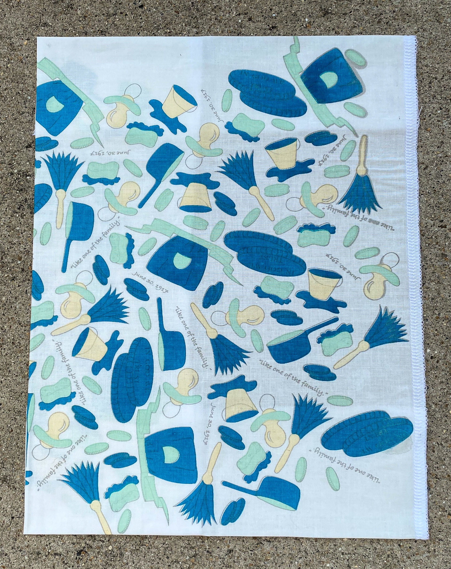Screen Printed Commemorative Cloth, Version 1