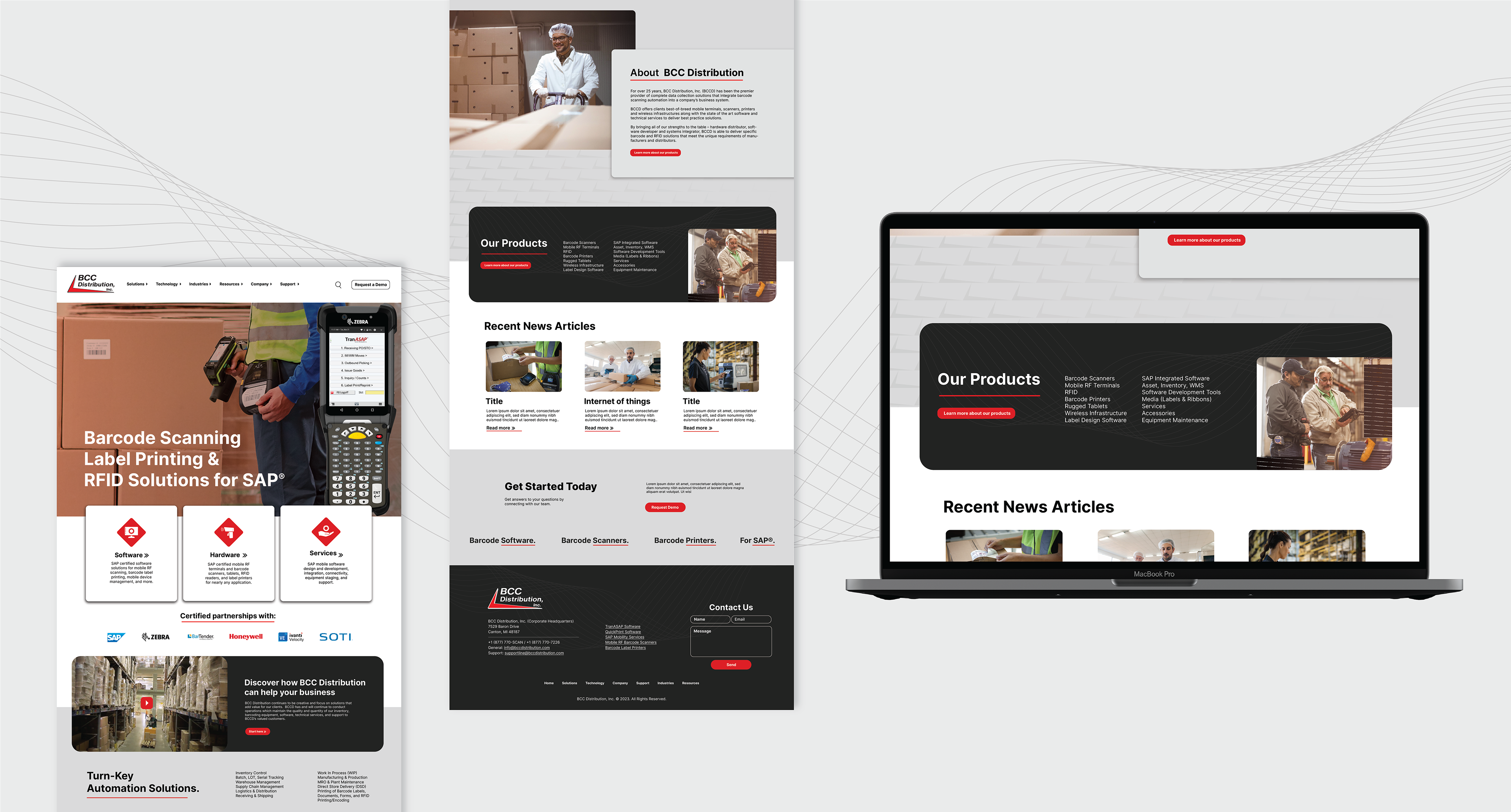 BCC Distribution website redesign, 2023.