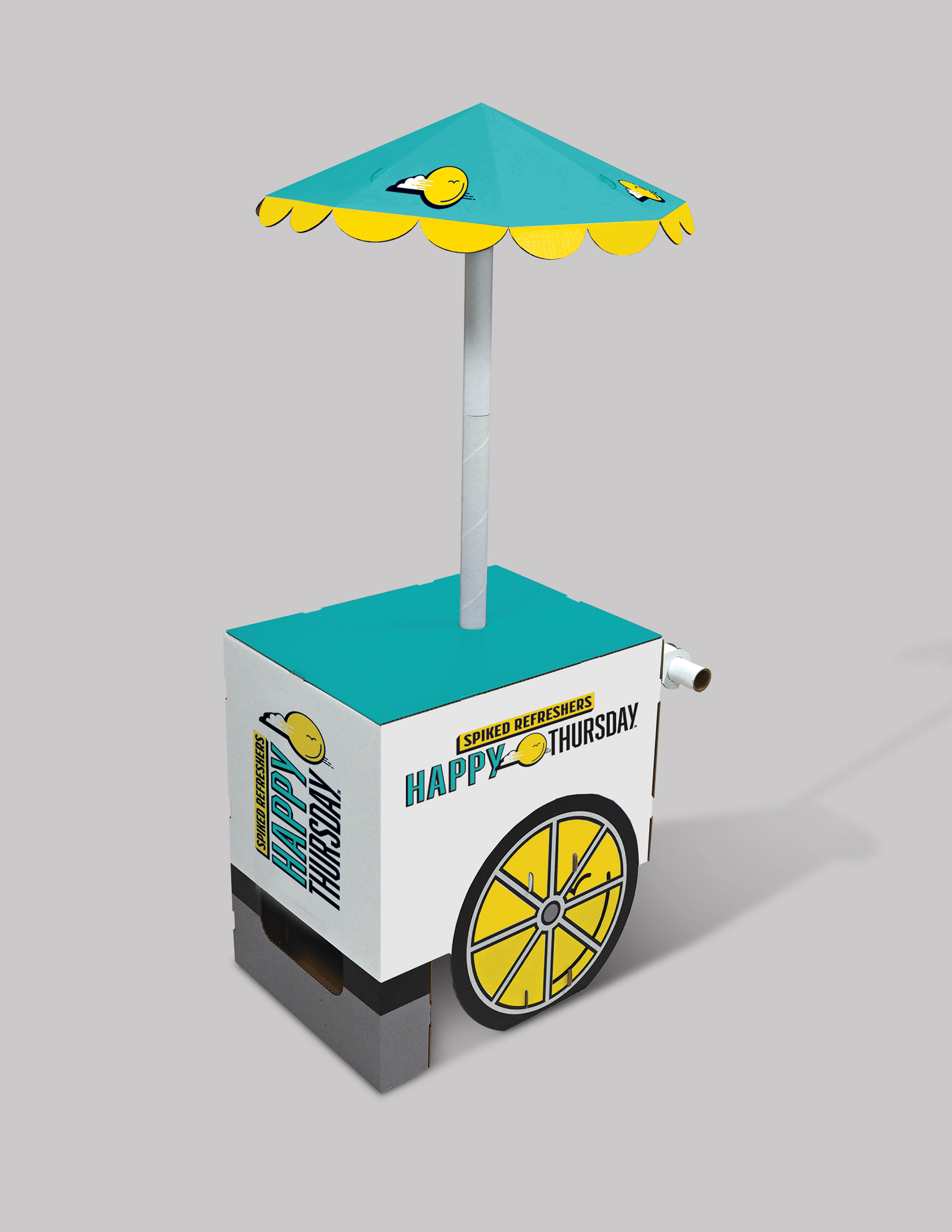 Happy Thursday Cart Display. Made from an existing die. Logos provided by the customer.