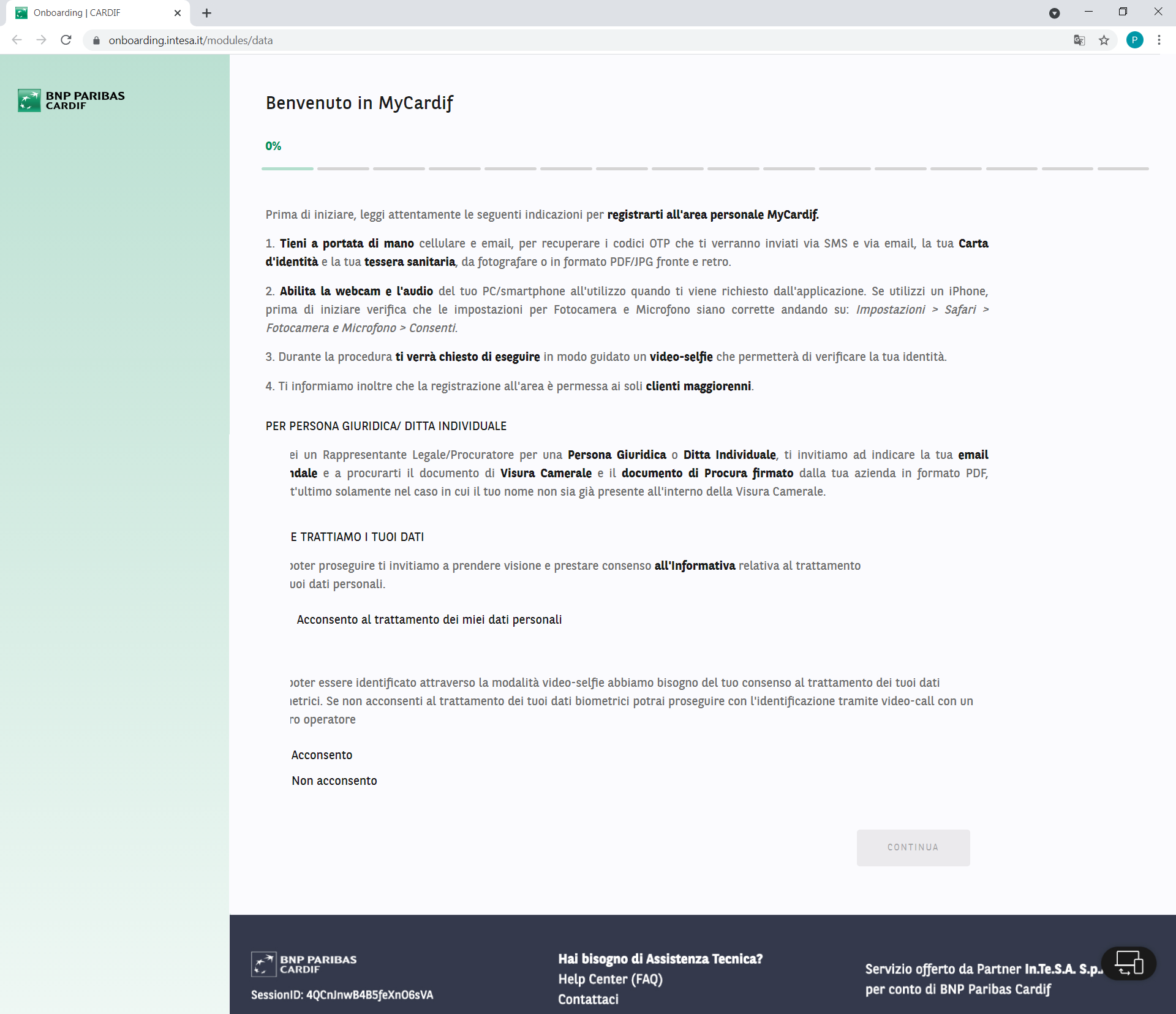 MyCardif - Welcome Page 2021