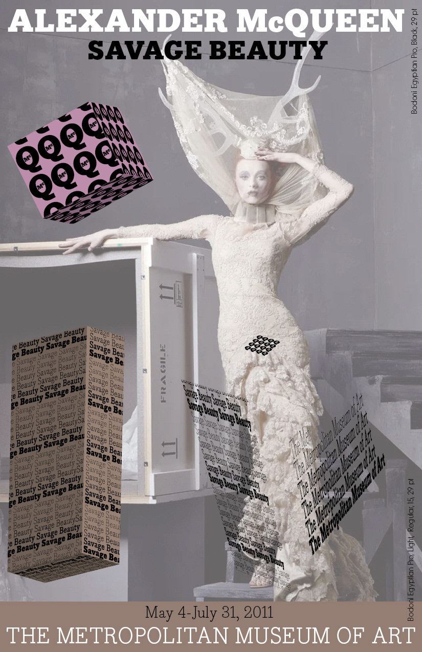 Exhibition poster, type on 3d.