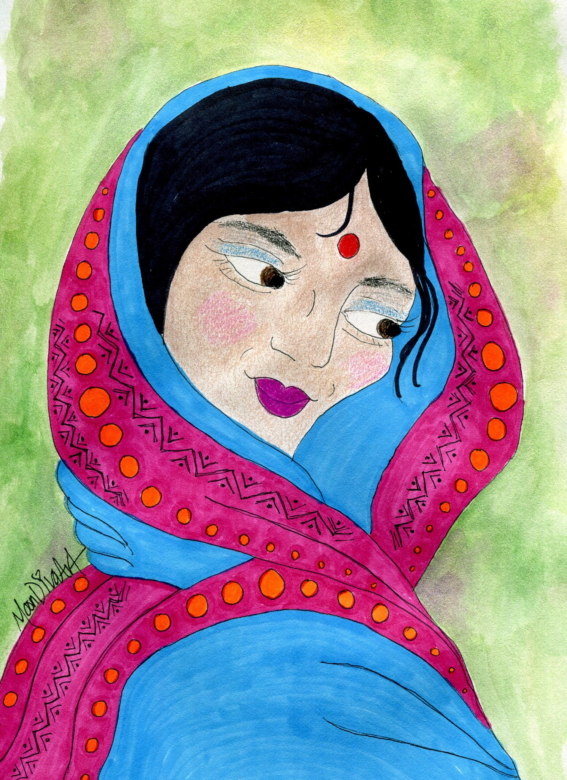 Indian Princess - watercolor