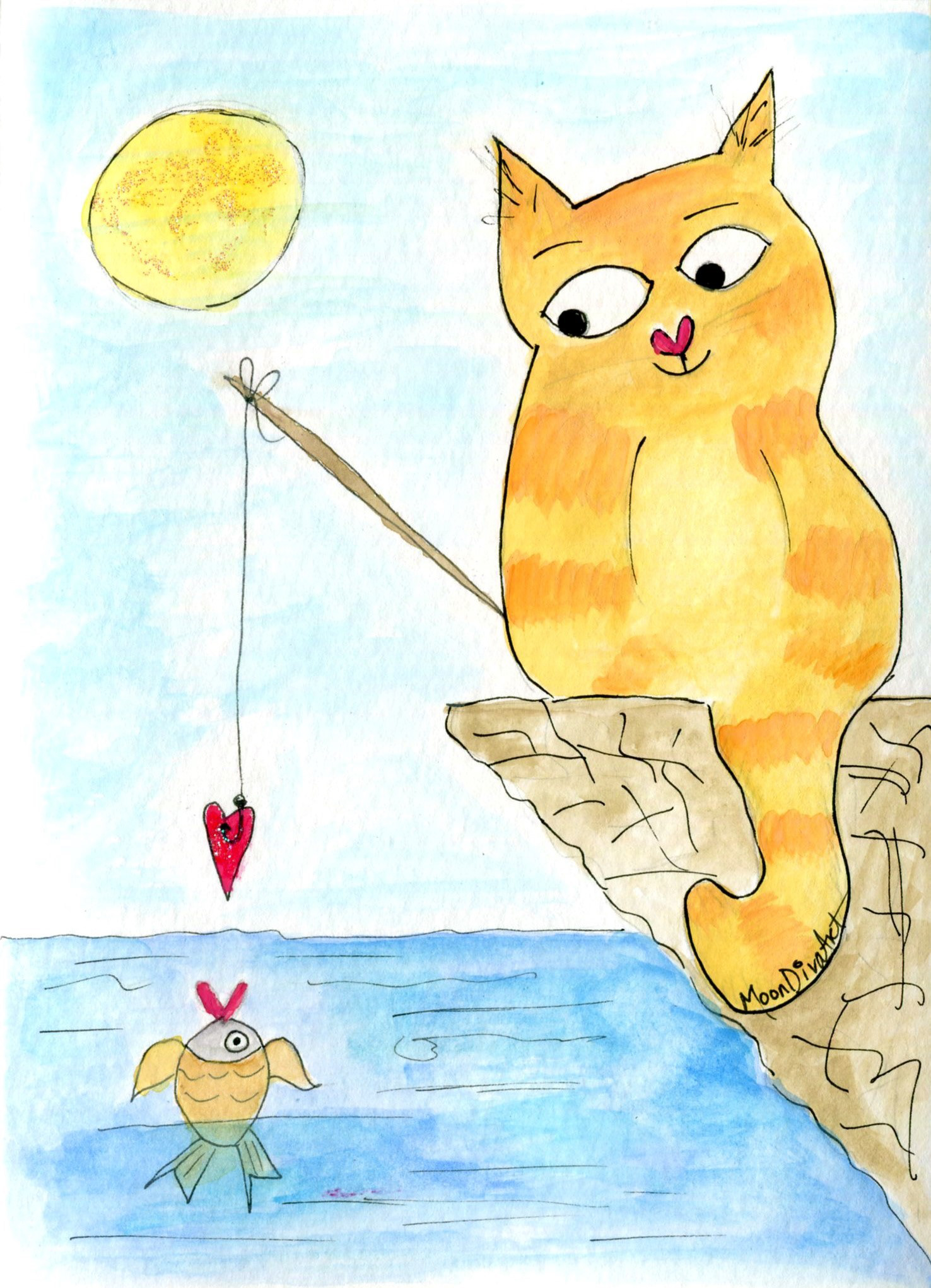 Catch Me If You Can - watercolor