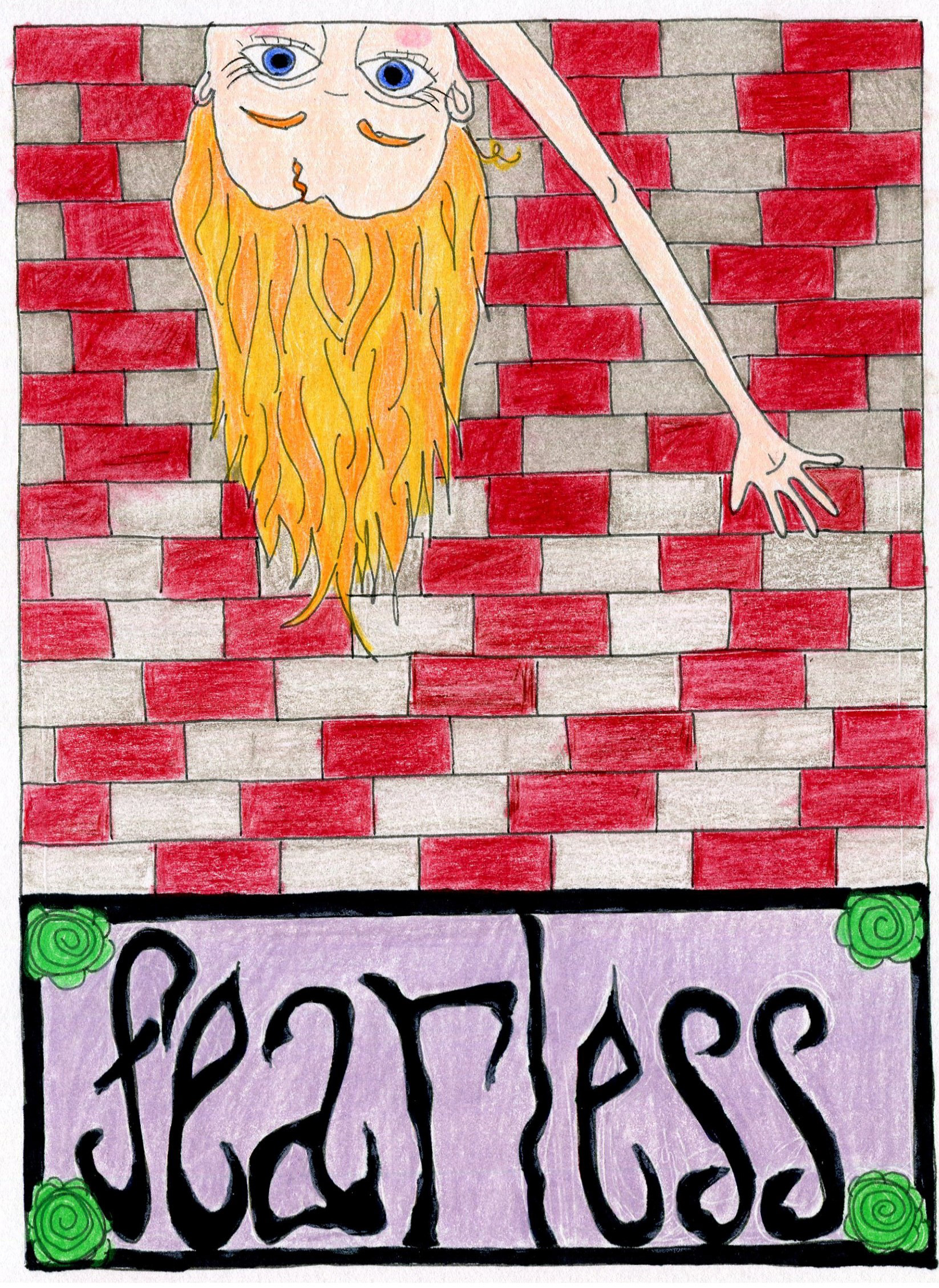 Fearless - colored pencils
