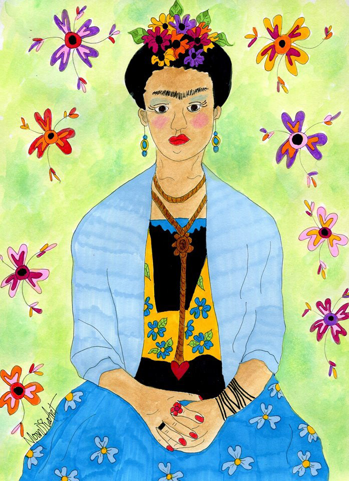 Frida again - colored pencils