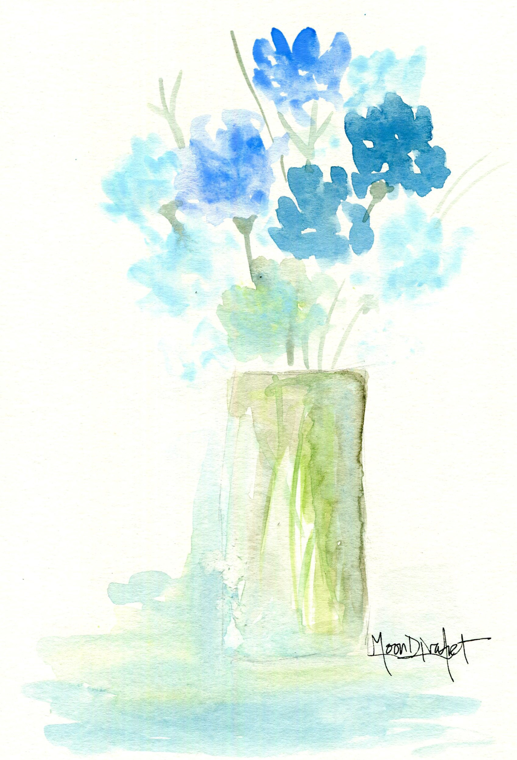 Feelin' Blue - watercolor