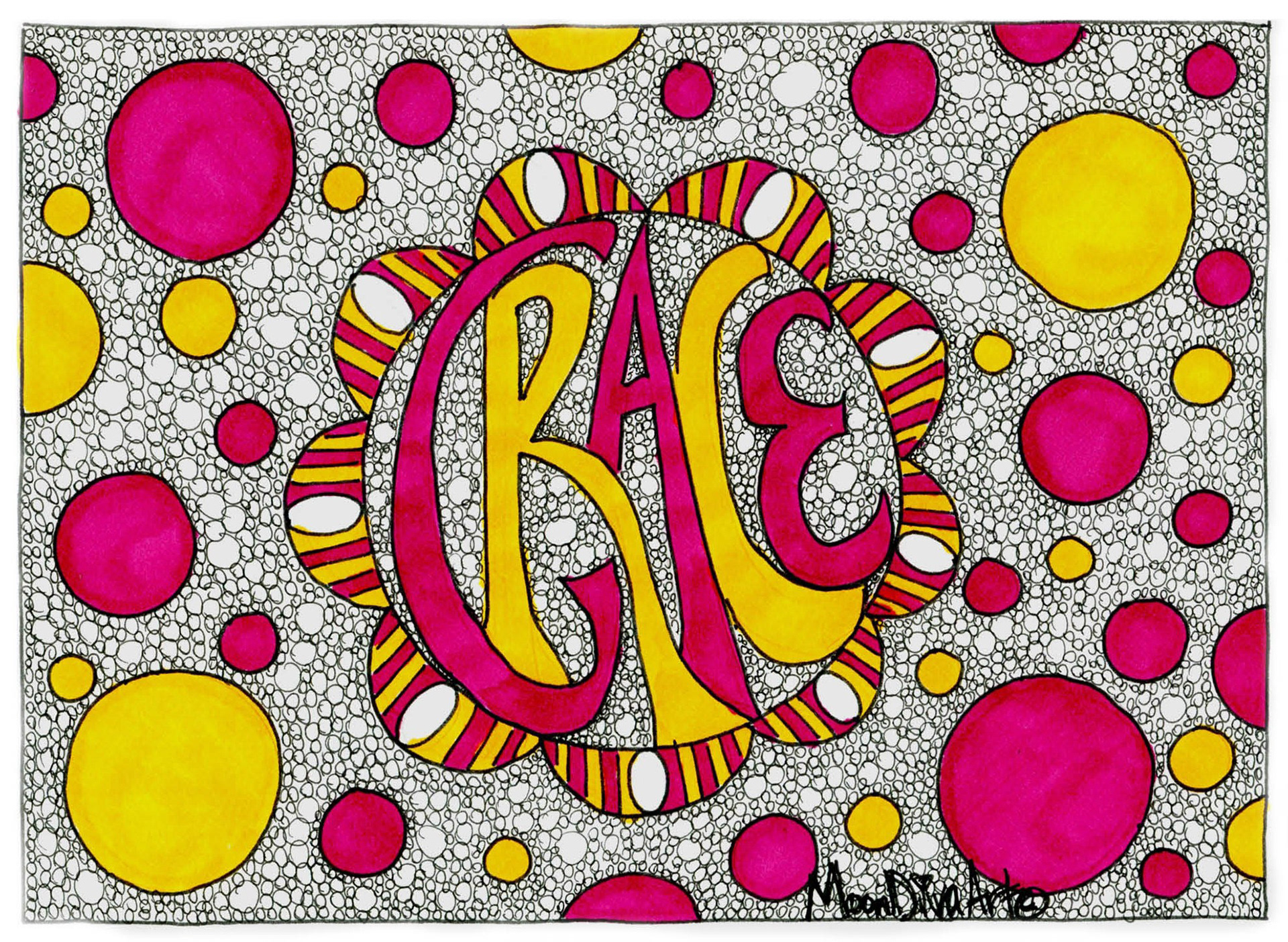 Circle 2 - Grace - ink and marker