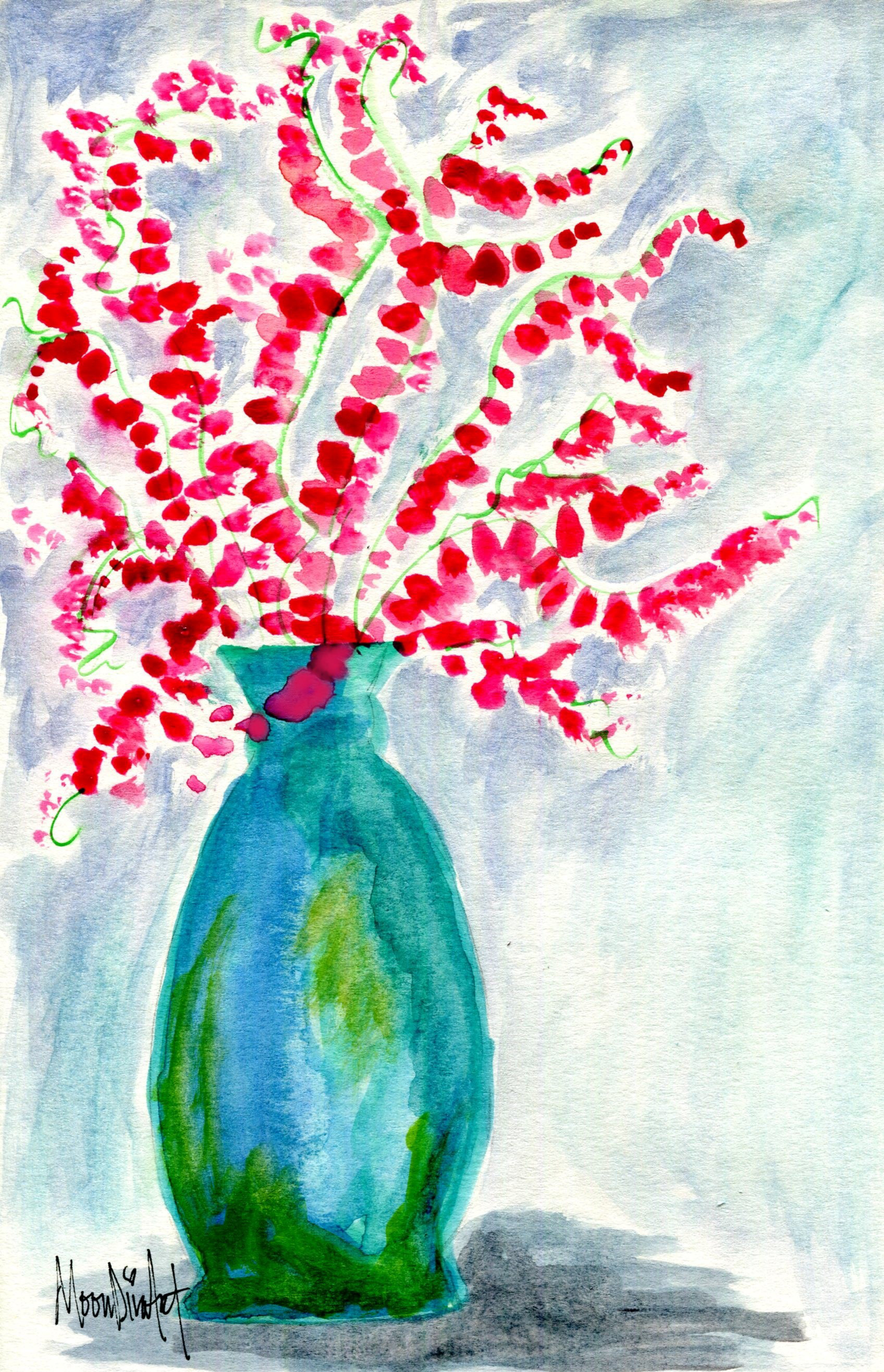 Fireball flowers - watercolor