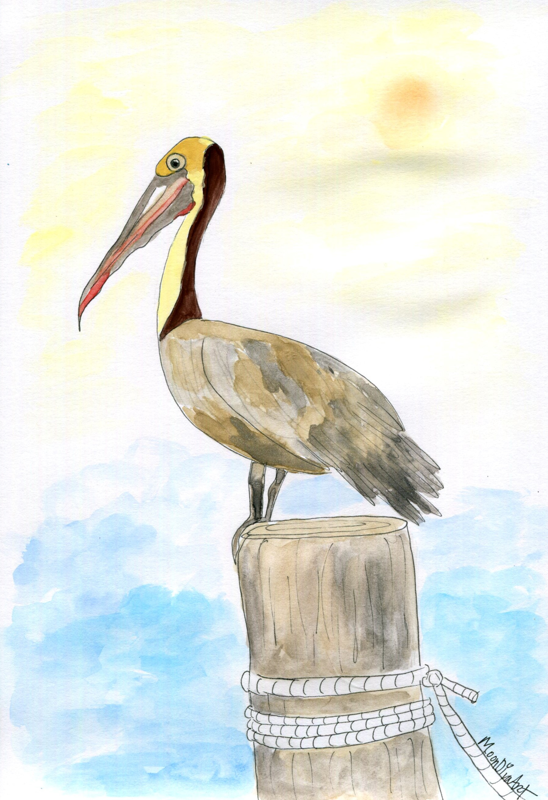 On Guard - watercolor