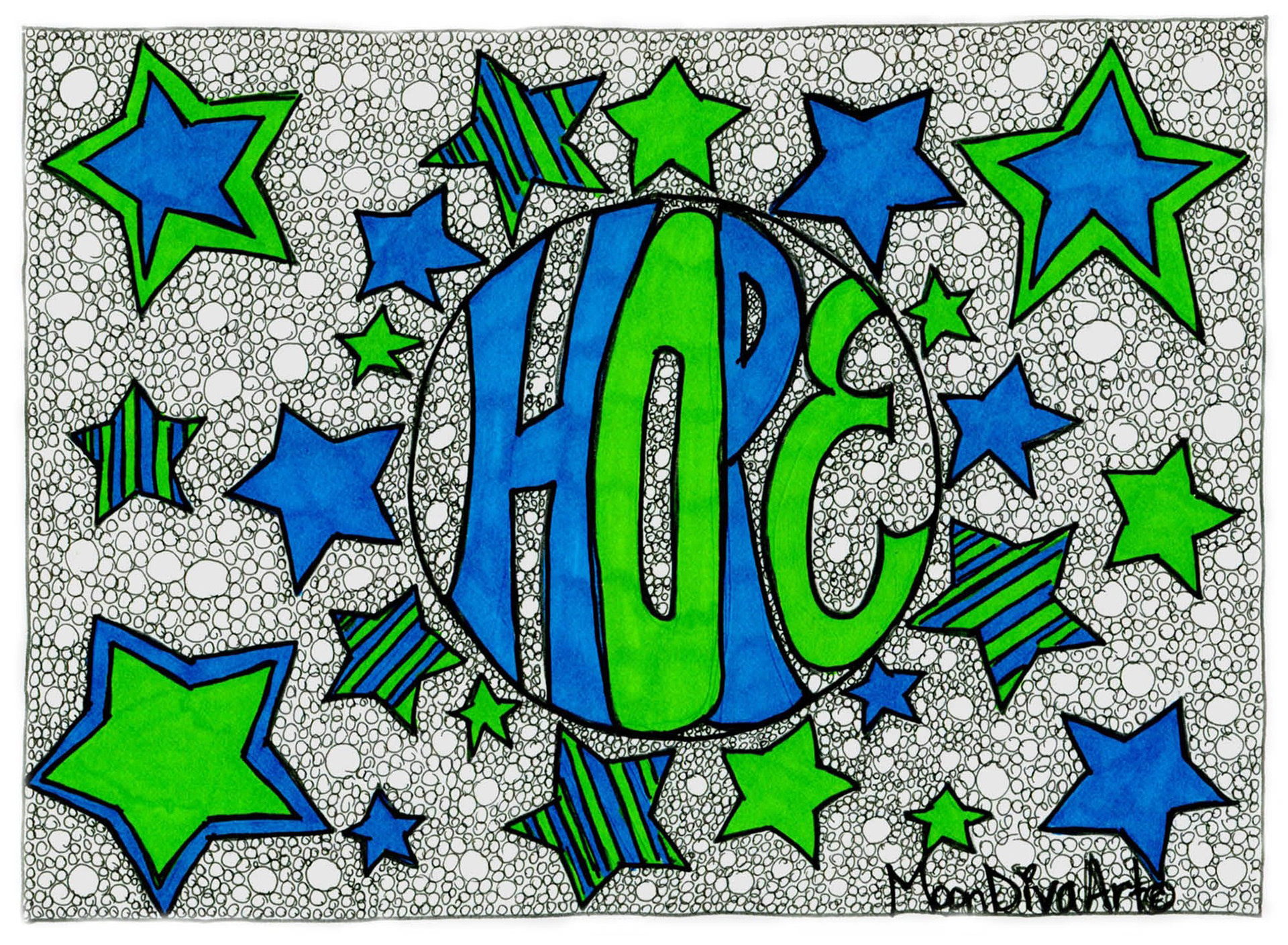 Circle 3 - Hope - ink and marker