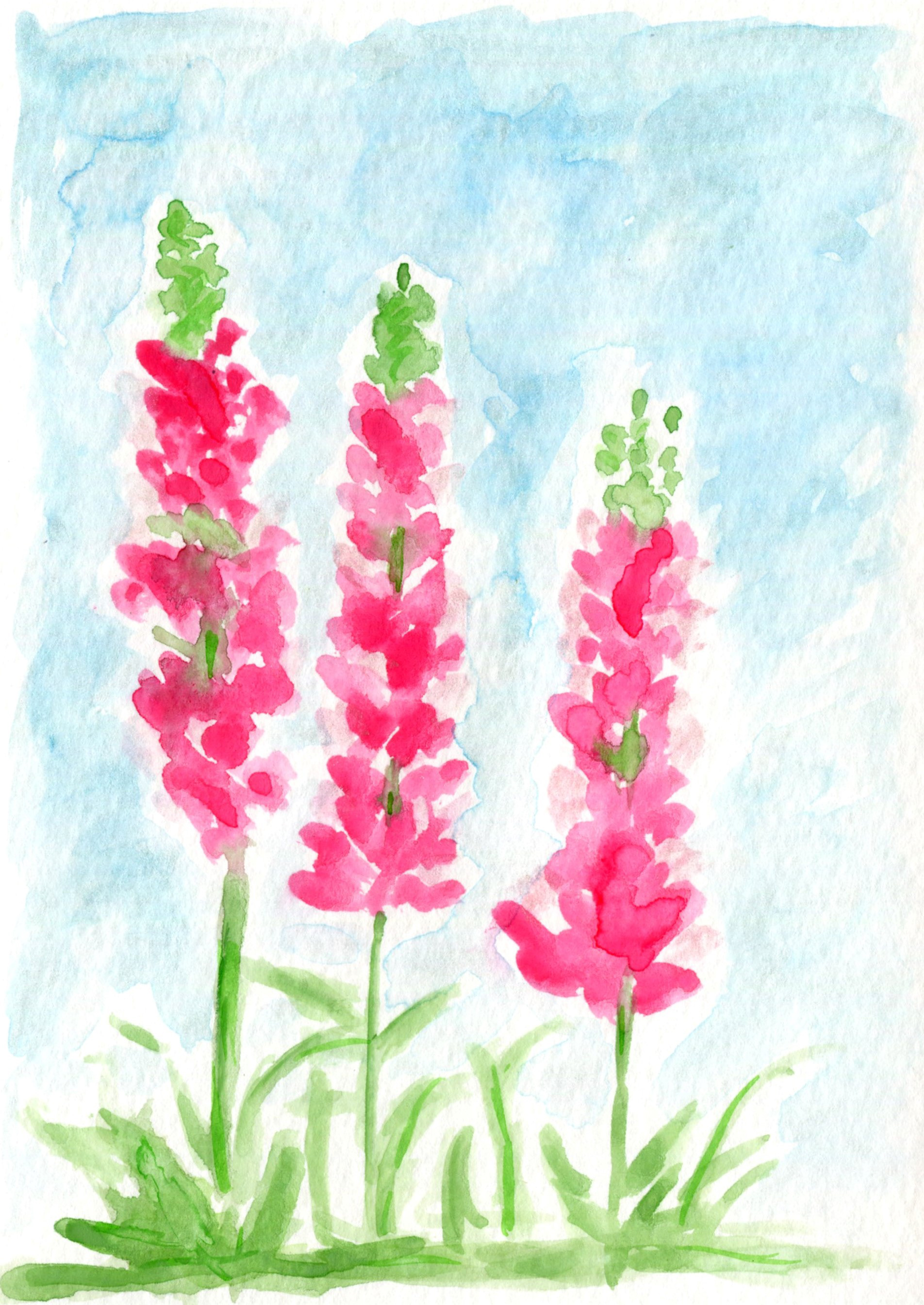 Flower Friends - watercolor
