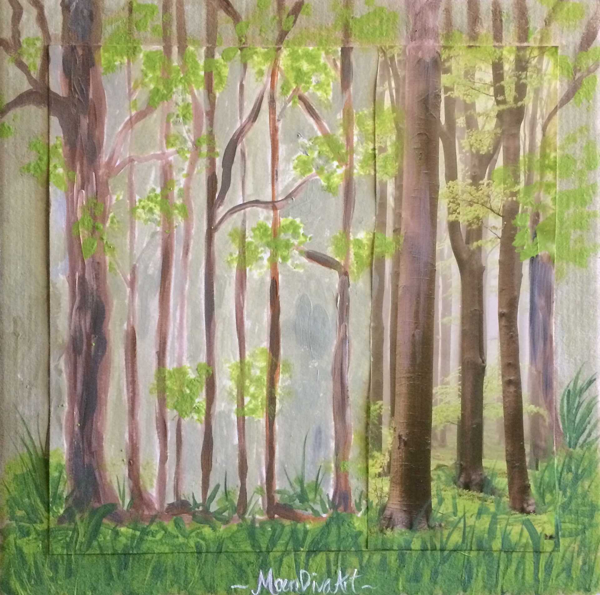 Forest - mixed media